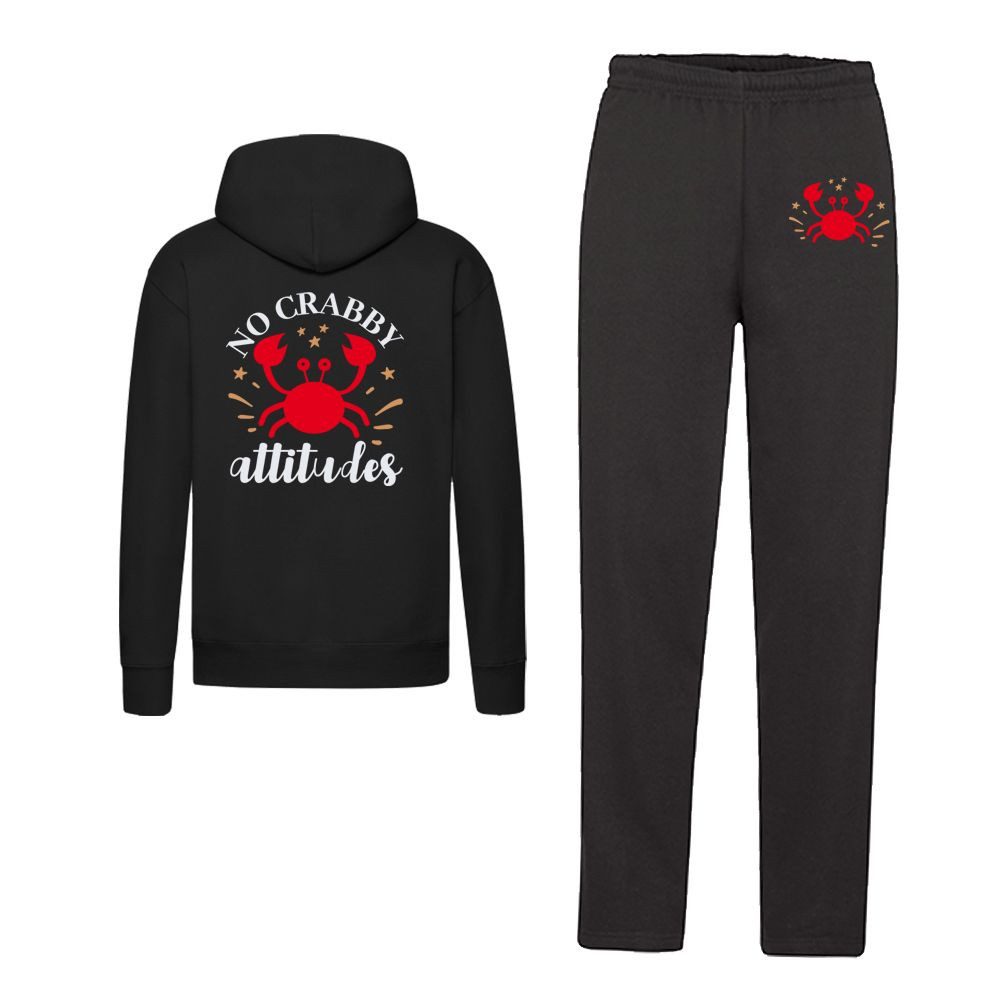 G-graphics Freizeitanzug No Crabby Attitudes (Set, 2-tlg., Hose & Hoodie), Freizeitset mit Jogging- / Sweaterhose & Hoodie