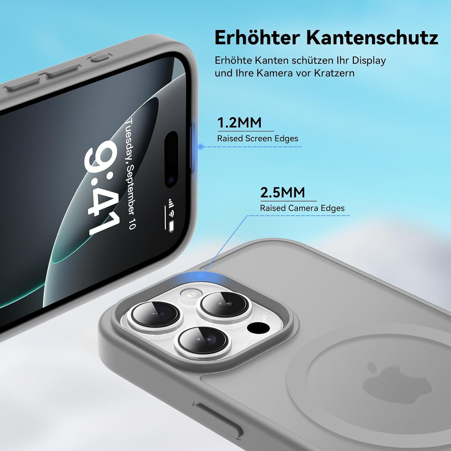 Widmann-Shop Smartphone-Hülle Handyhülle MagSafe für Apple iPhone 17 16 15 14 13 Pro Max Cover Case, Hoher Schutz, viele Farben wählbar