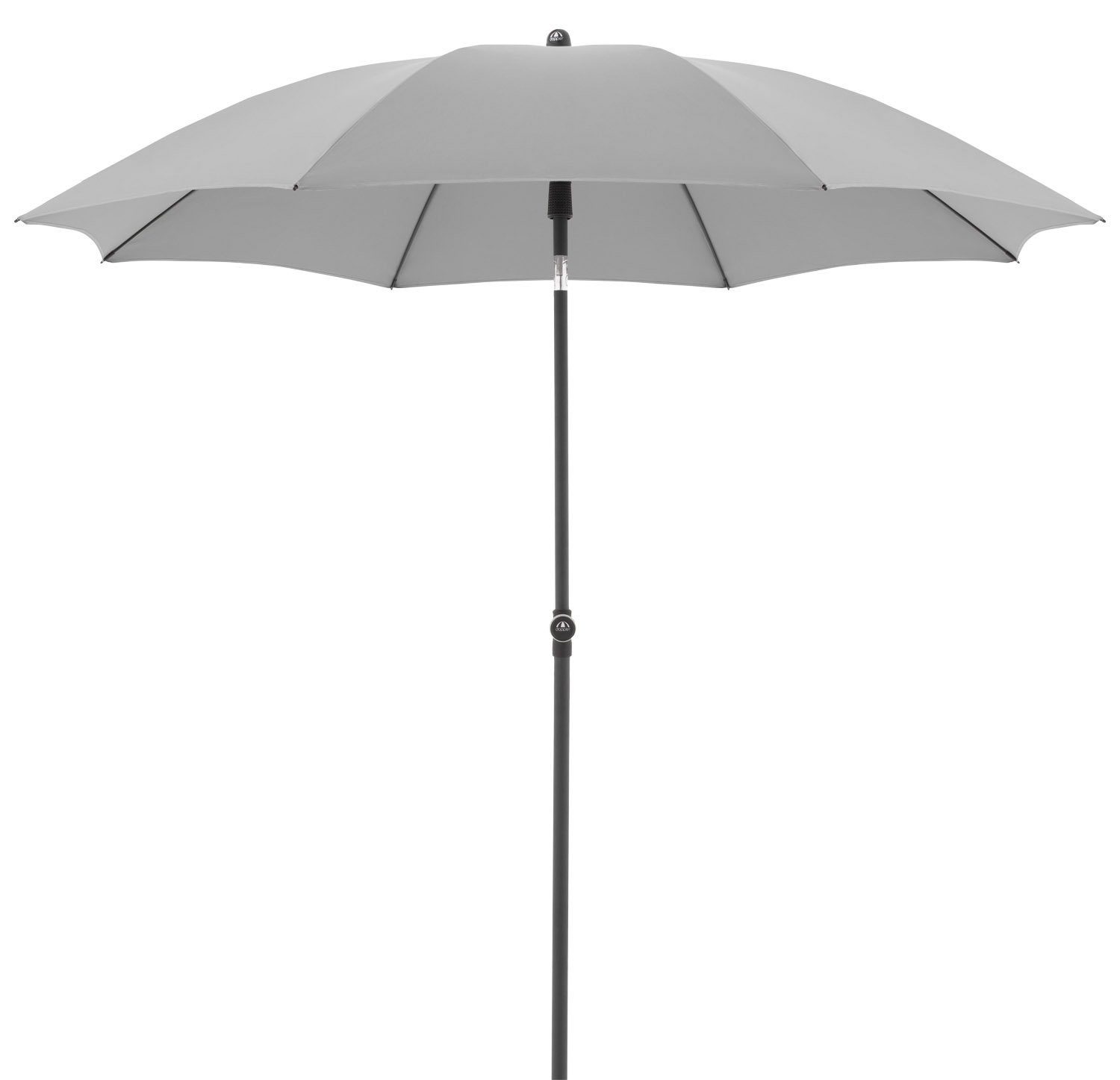 doppler® Sonnenschirm ACTIVE, Grau, Ø 210 cm, Stahl, höhenverstellbar, Polyesterschirm