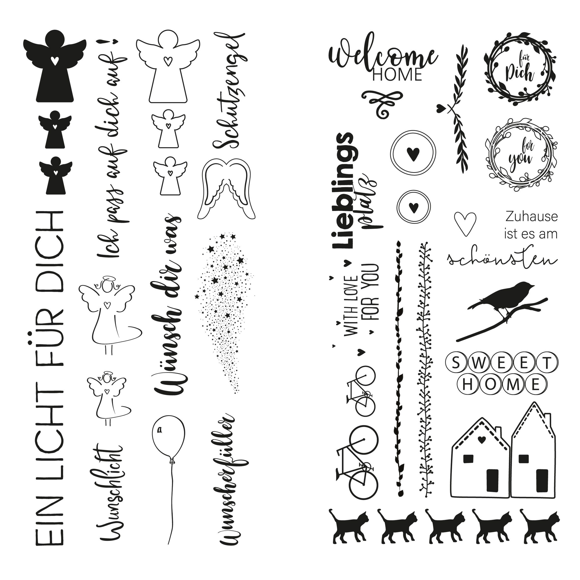 Rayher Sticker Schutzengel, 2 Blatt
