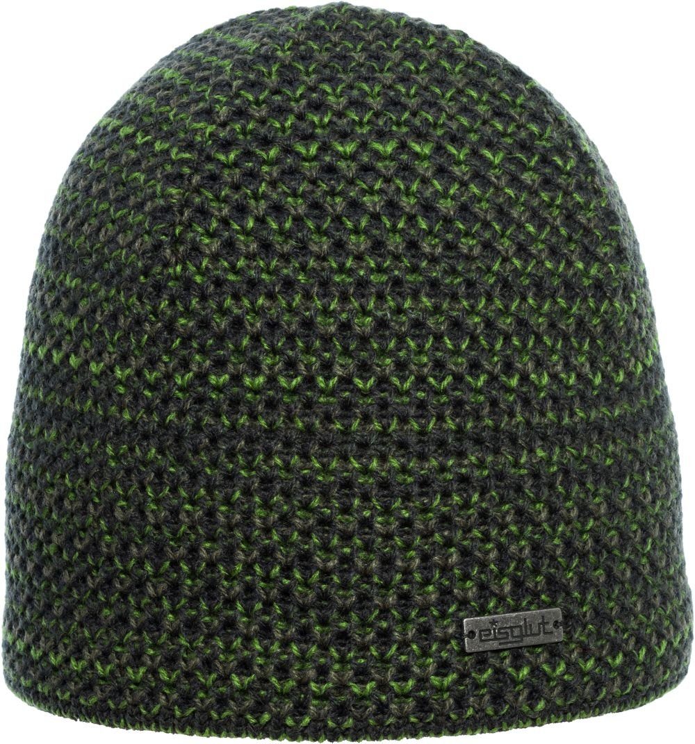 kolossal Eisglut Strickmütze Robino 555-OLIVE MEL. Innen-Fleece mit