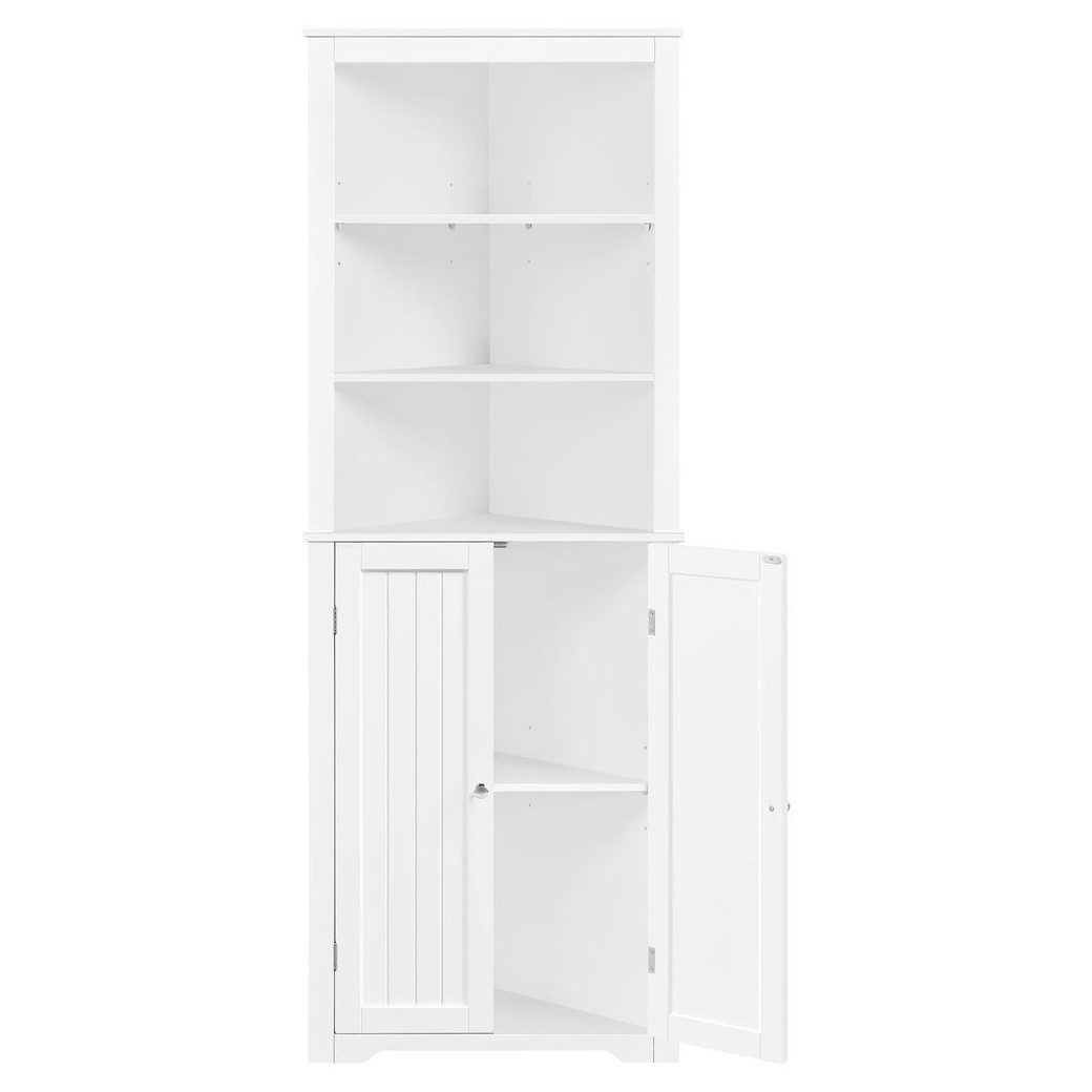 Yaheetech Hochschrank Badezimmerschrank Eckschrank Dreieckiger Badkommode günstig online kaufen