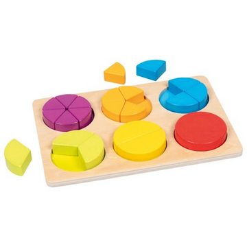 goki Lernspielzeug Lernspiel Bruchrechnen aus Holz (Set, 17-St., 1), vermittelt spielerisch die Grundlagen der Bruchrechnung