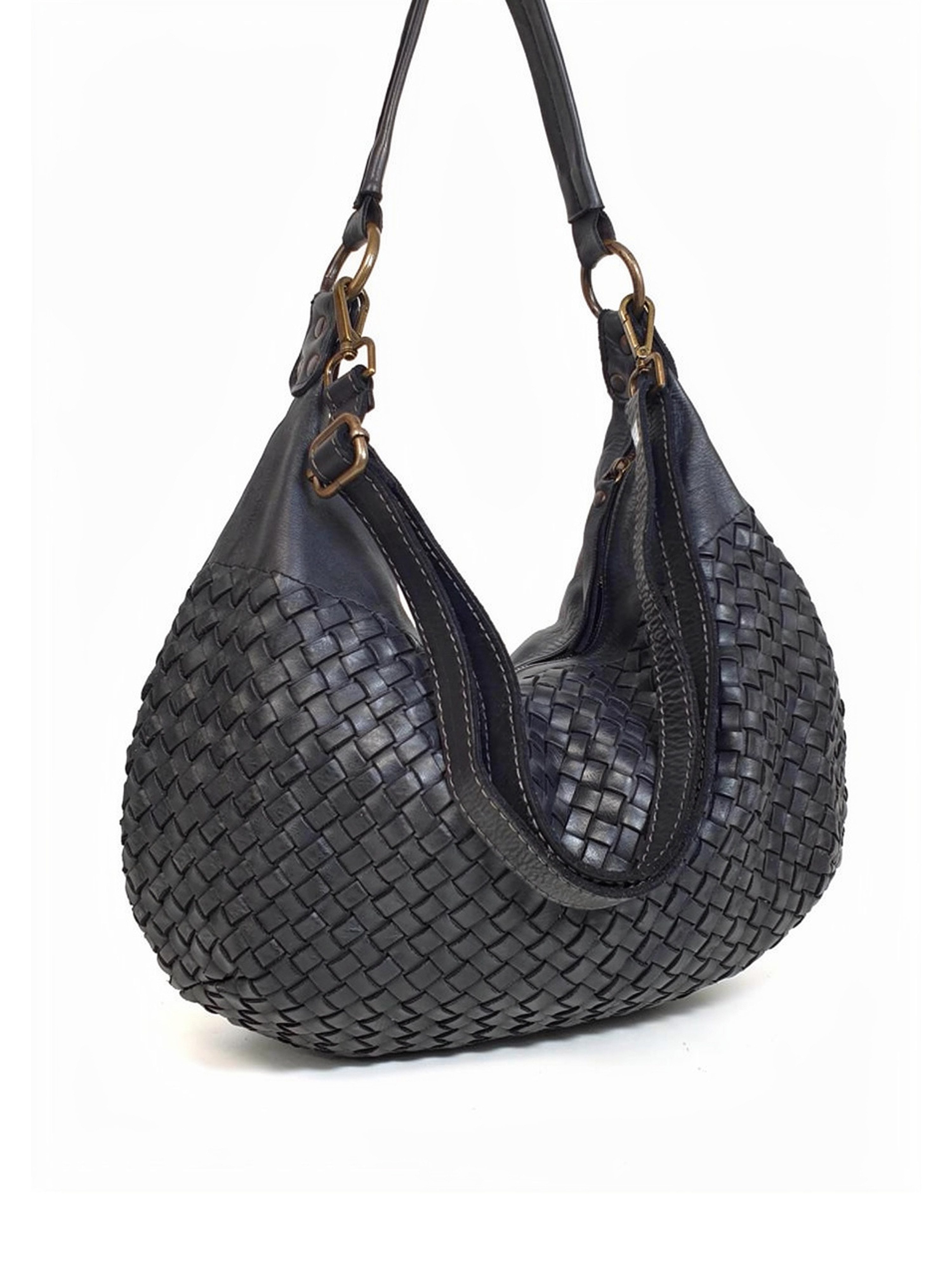 sanumi Schultertasche weiche italienische Leder-Hobotasche