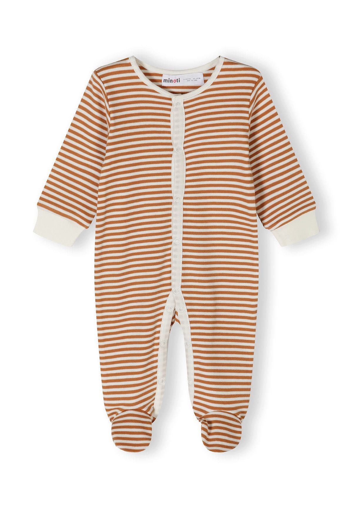 MINOTI Schlafoverall für Babys mit Füßen (Packung, 4-tlg) Tiere und Streifen – Bild 5 von 5