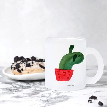 Mr. & Mrs. Panda Teeglas Kaktus Mama - Transparent - Geschenk, Glas Teetasse, Schule, Kakteen, Premium Glas, Außerordentliches Design