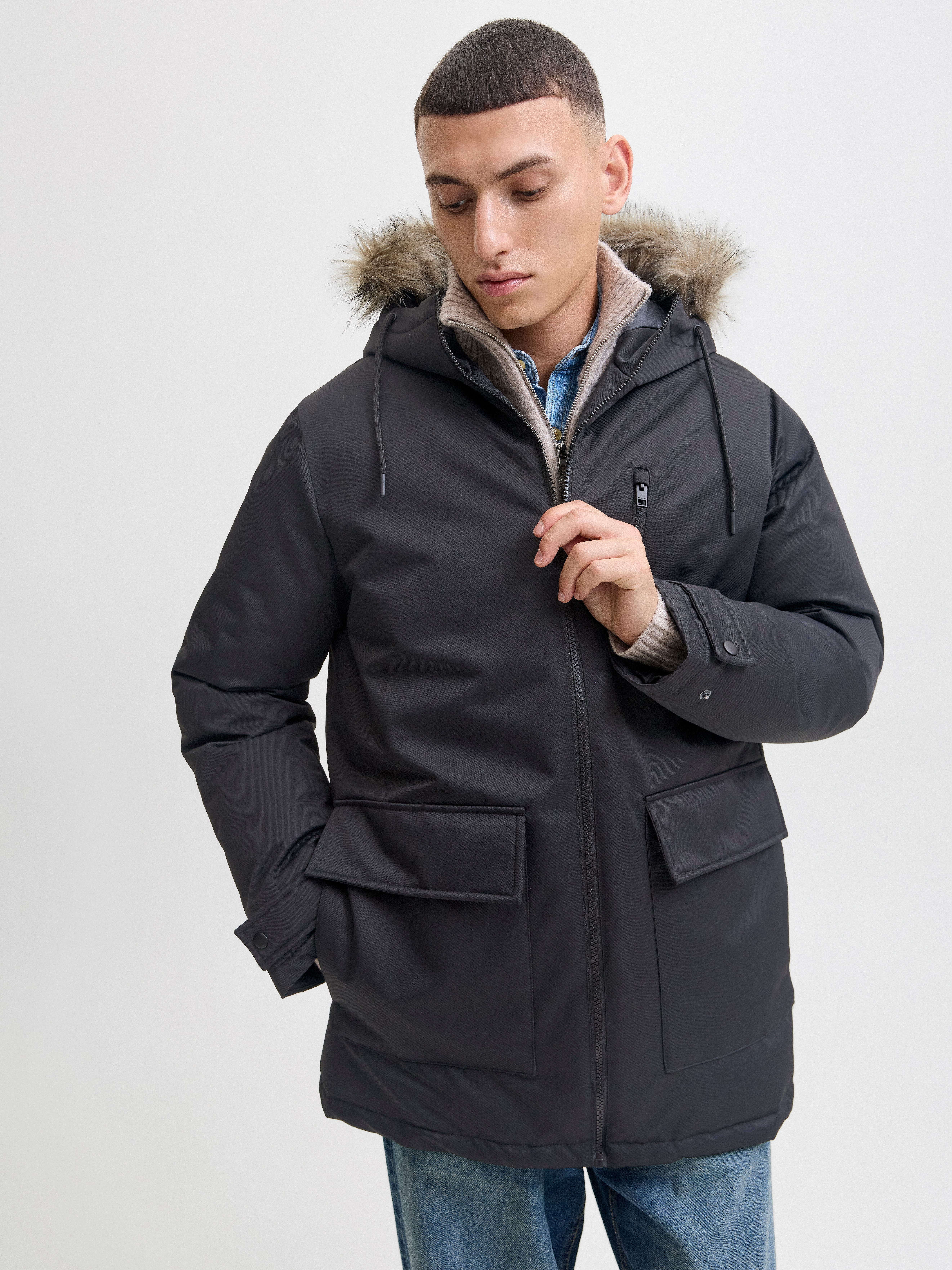 Jack & Jones Parka JJCHARLIE DETACHABLE FAUX FUR PARKA günstig online kaufen