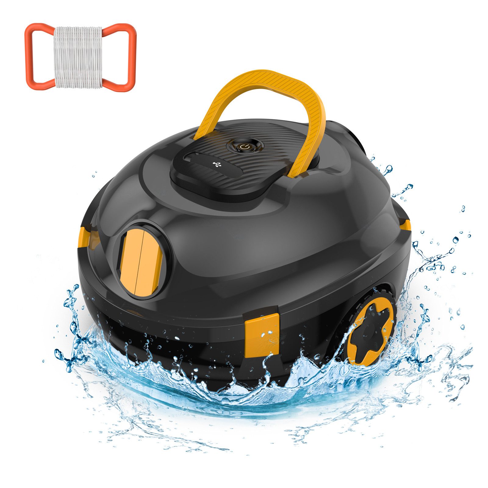 INSE Poolroboter Y20, Kabelloser Poolroboter Akku,90 Minuten,Selbsteinparkfunktion,leicht