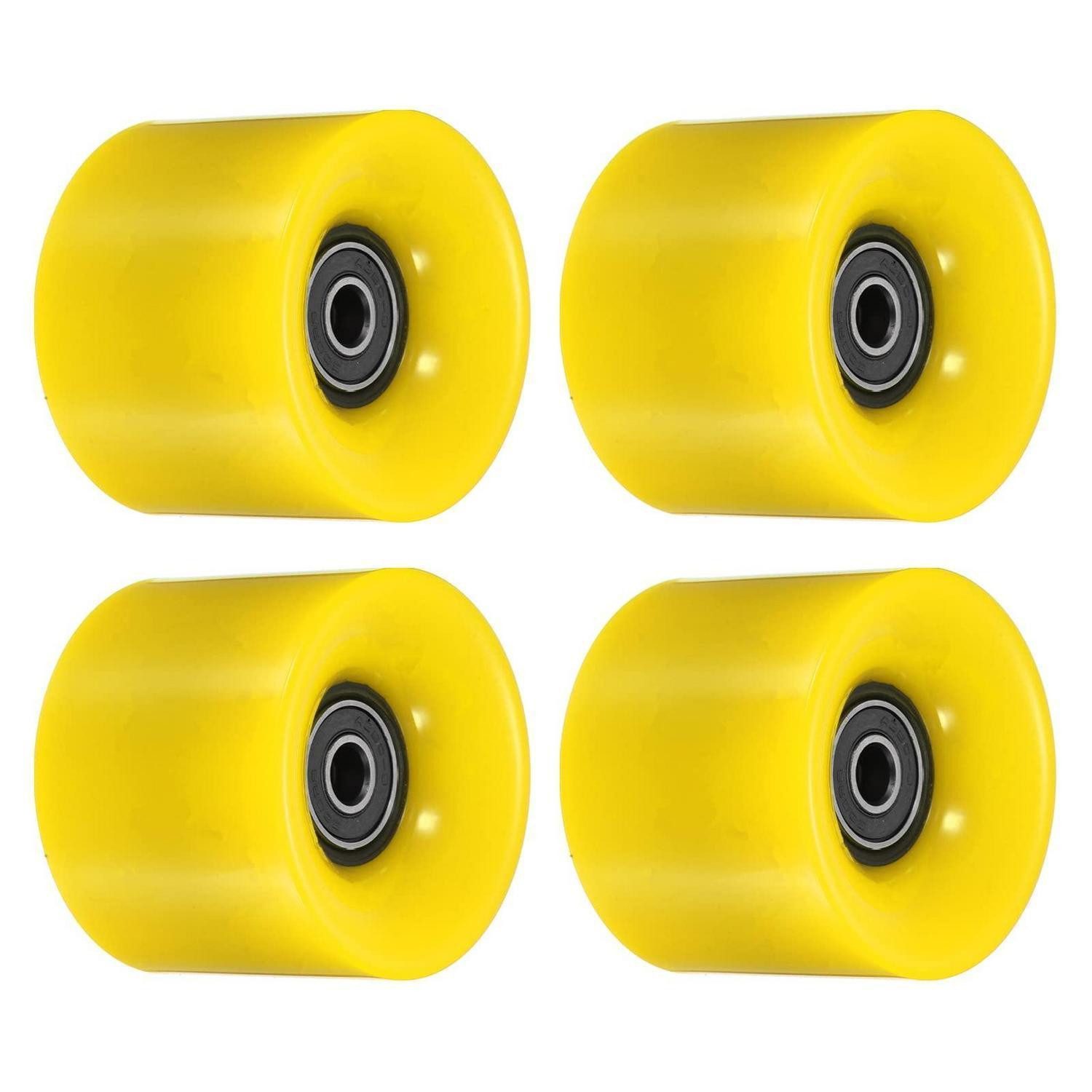 LuxusKollektion Skateboard Skateboard Rollen Schwarz Gelb 45x60mm 80A mit Lager (4-St)