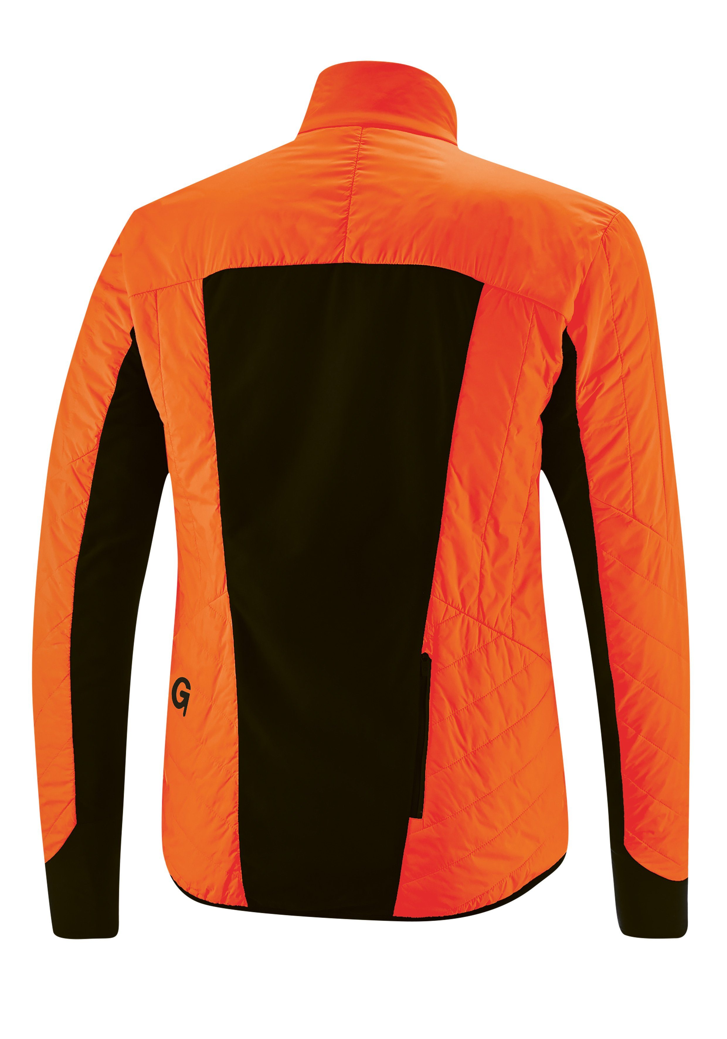 winddicht Herren Tomar neonorange Primaloft-Jacke, Gonso und warm, Fahrradjacke atmungsaktiv