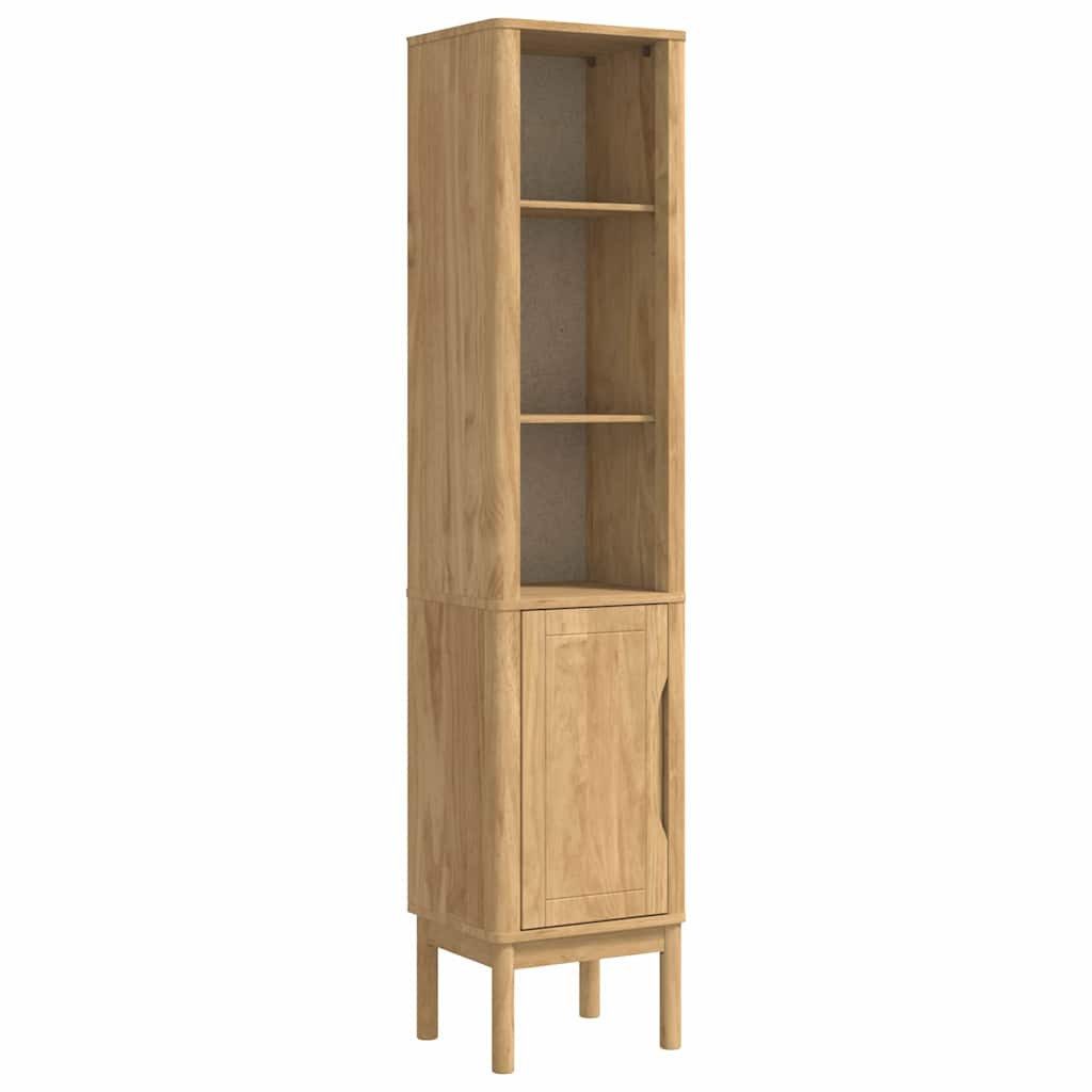 vidaXL Badregal 35 x 30 x 160 cm Bad hoher Schrank Wachsbraun 30x36x160 cm Massivholz