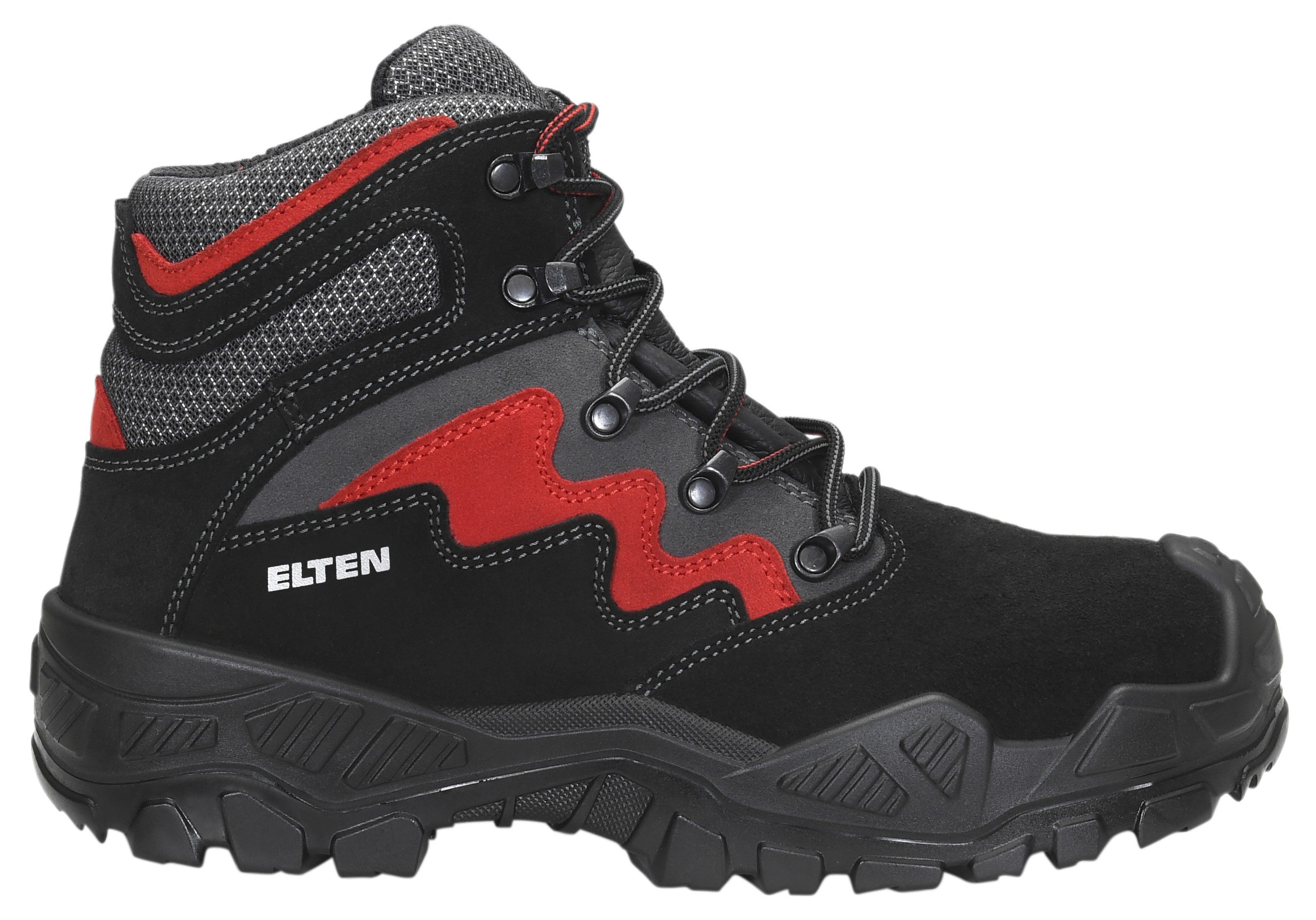 ELTEN MICK black-red Mid ESD S3S Sicherheitsstiefel (Schuhkarton, Paar)
