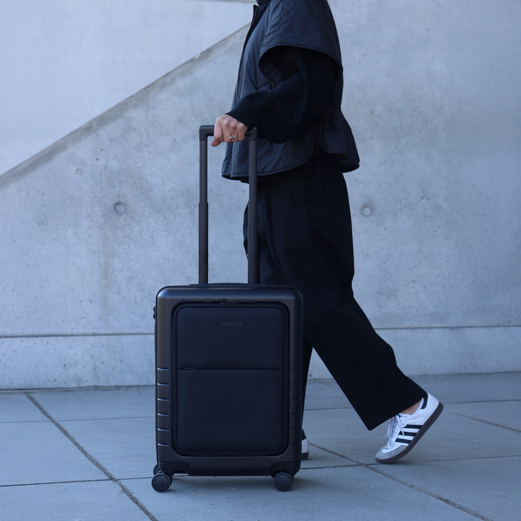 FEYNSINN Koffer Hartschale Handgepäck Carry-On Trolley RYKER in schwarz, Tr günstig online kaufen