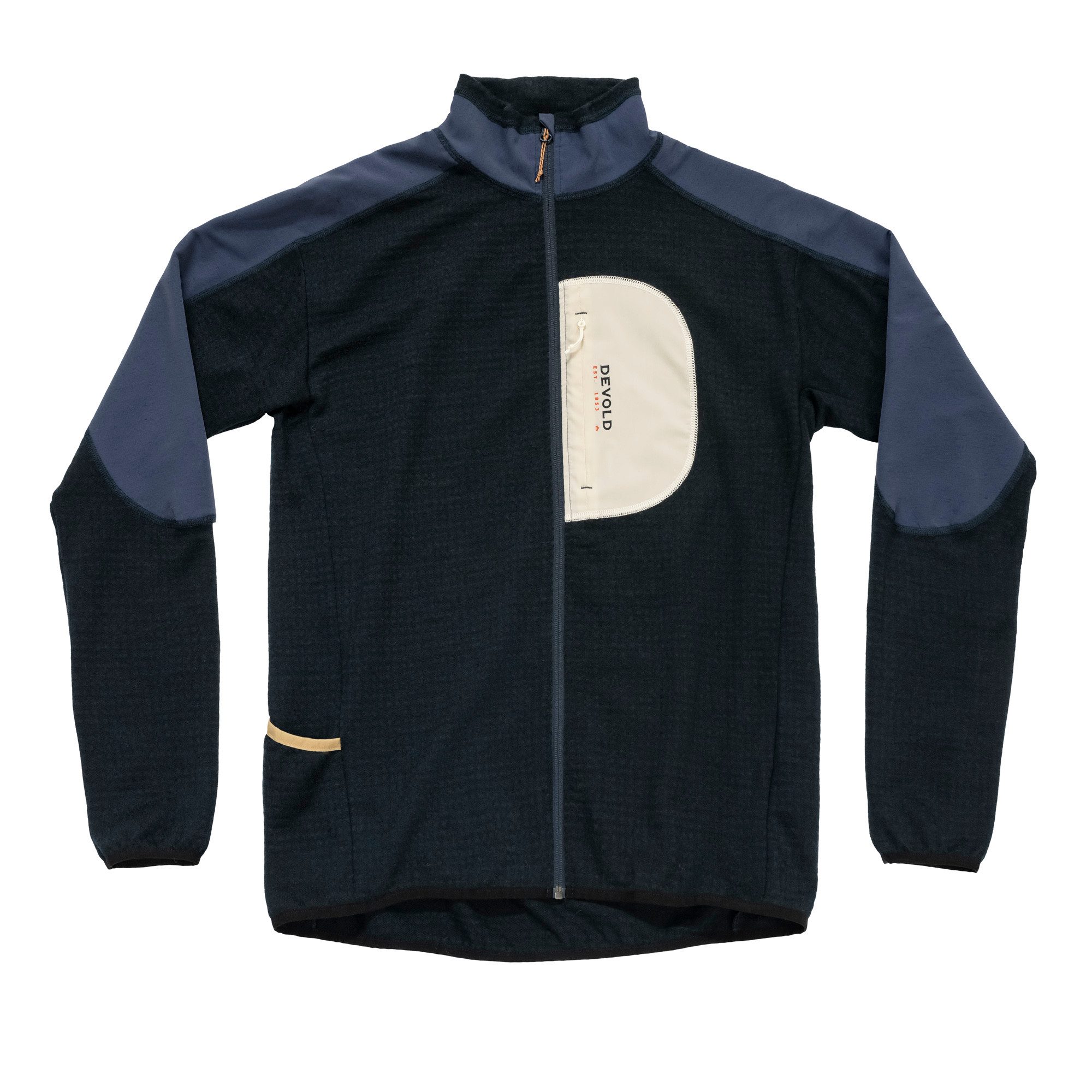 Fleecejacke ADVENTURE JACKET Herren leichte Thermo-Jacke / Unterjacke schwarz/blau