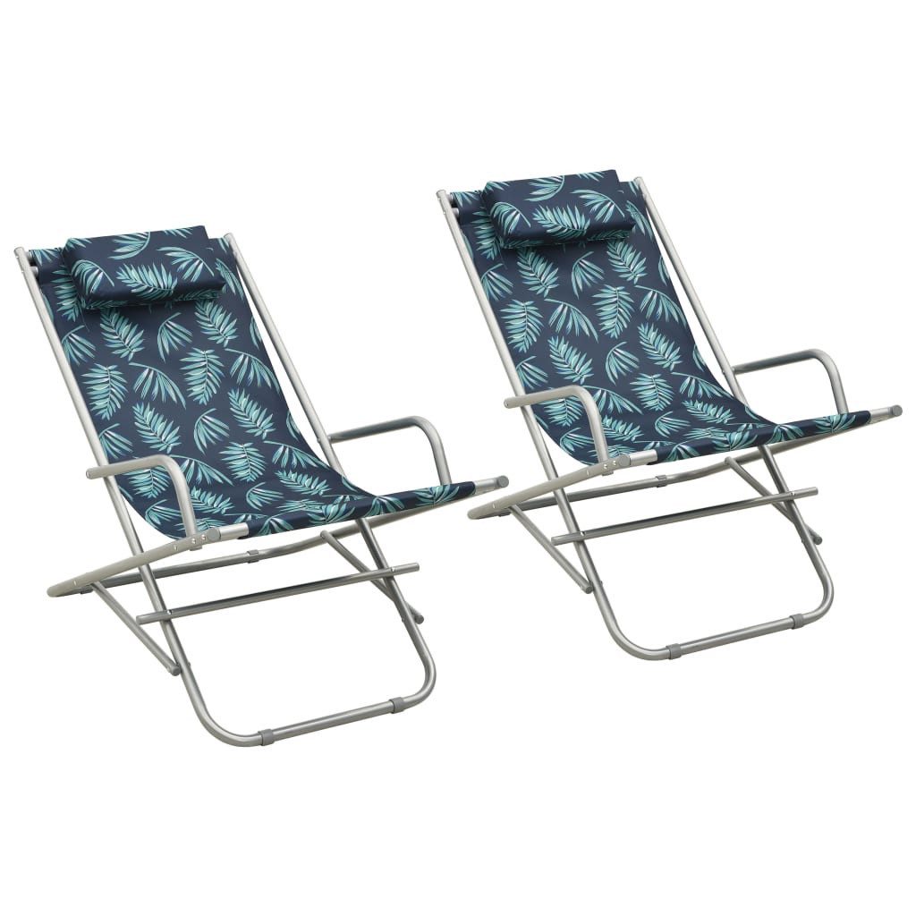vidaXL Gartenliege Schaukelstühle 2 Stk. Stahl günstig online kaufen