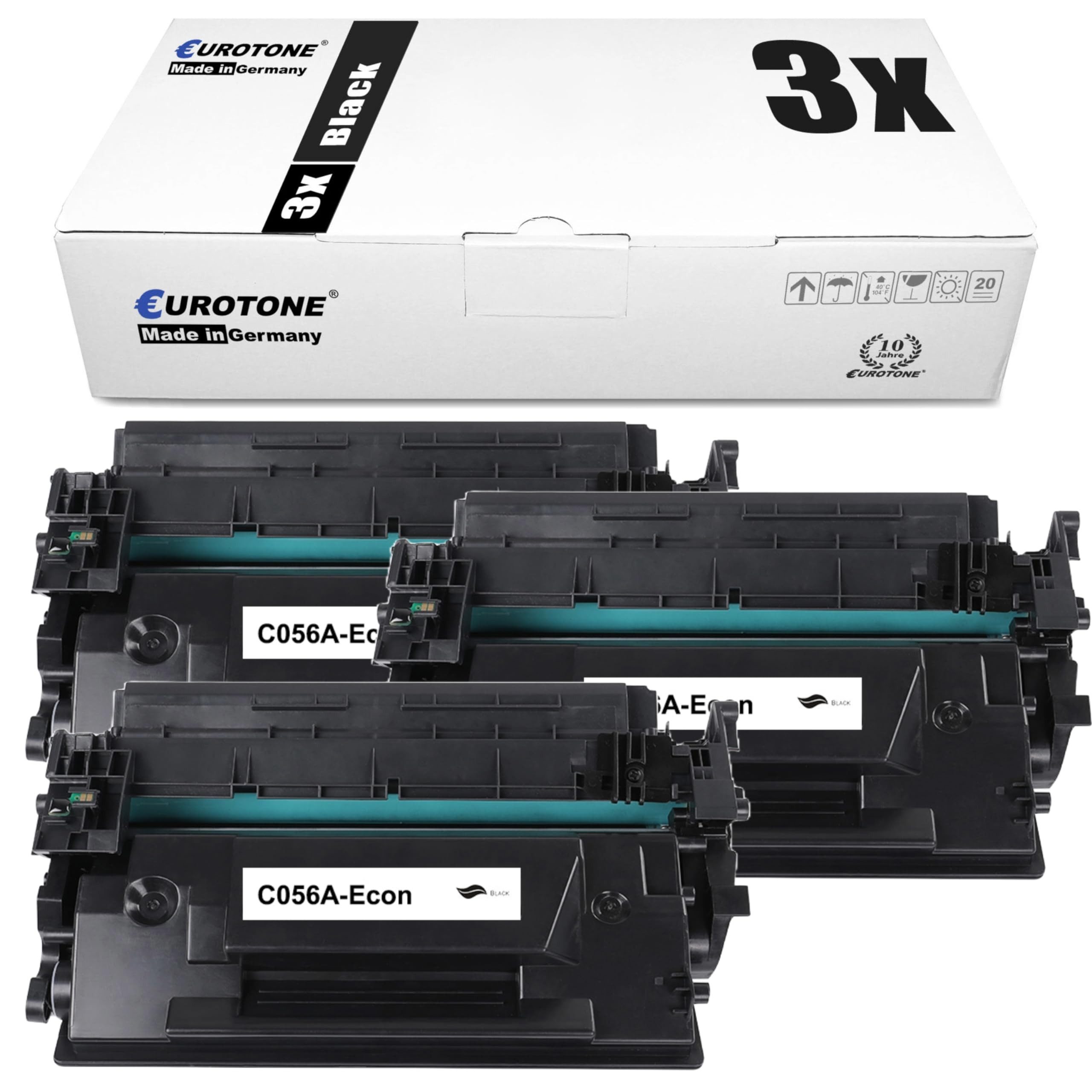Eurotone Tonerkartusche 3X Toner für Canon i-SENSYS LBP325dn LBP325X i-SENSYS MF543dw MF543X…, (Multipack, 3-St., 3-teiliges Set), Kompatibel, sofort einsatzbereit