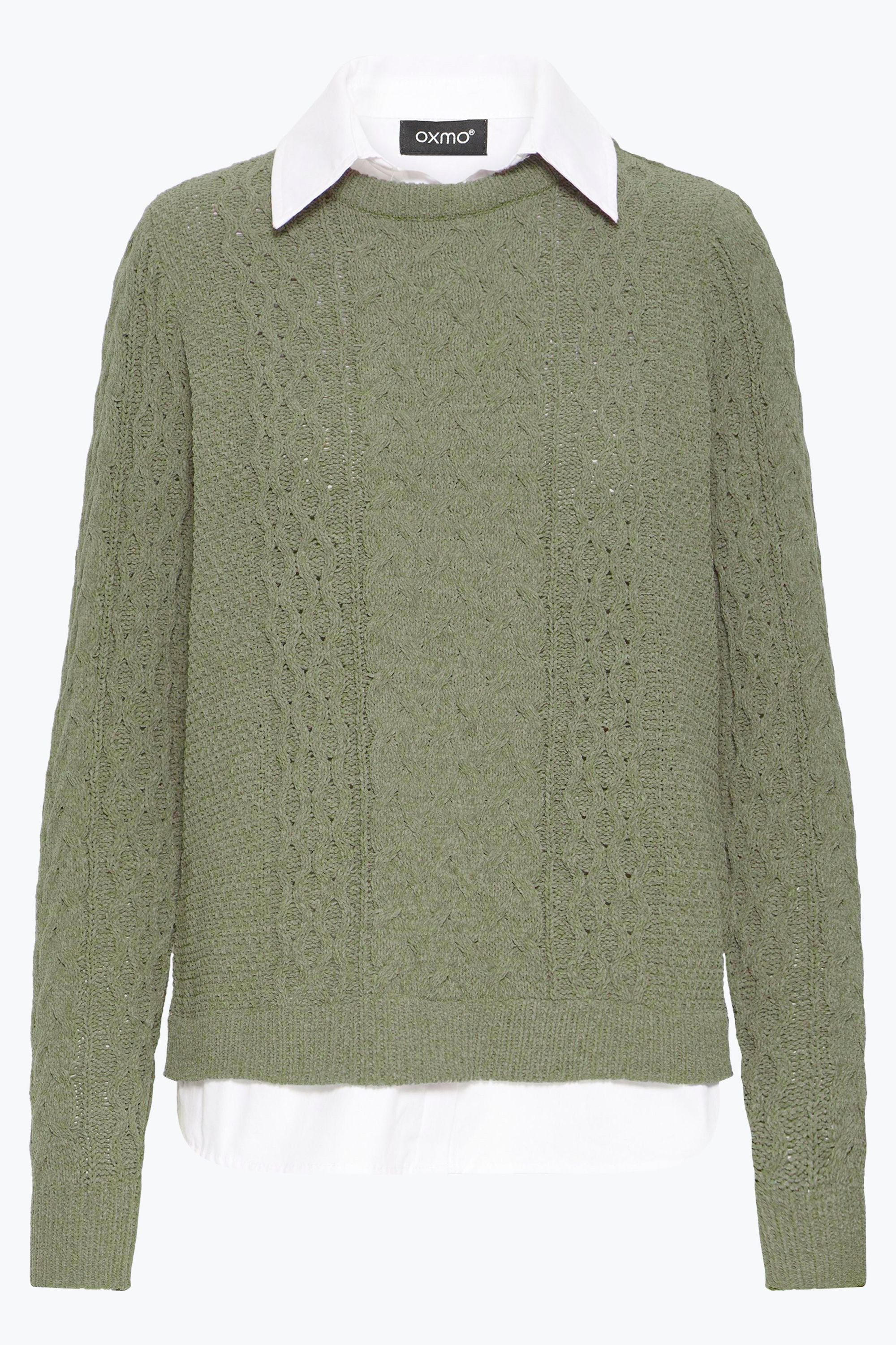 OXMO Strickpullover OXFSanvi Modischer Strickpullover mit integrierter Blus günstig online kaufen