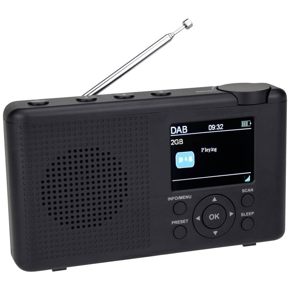 Reflexion Tragbares DAB-Radio mit Akku (wiederaufladbar) Radio anthrazit