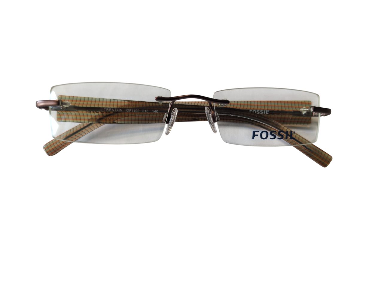 Fossil Brillengestell Korrektionsfassung Brille Metall Braun 50/18/140 - OF1109210