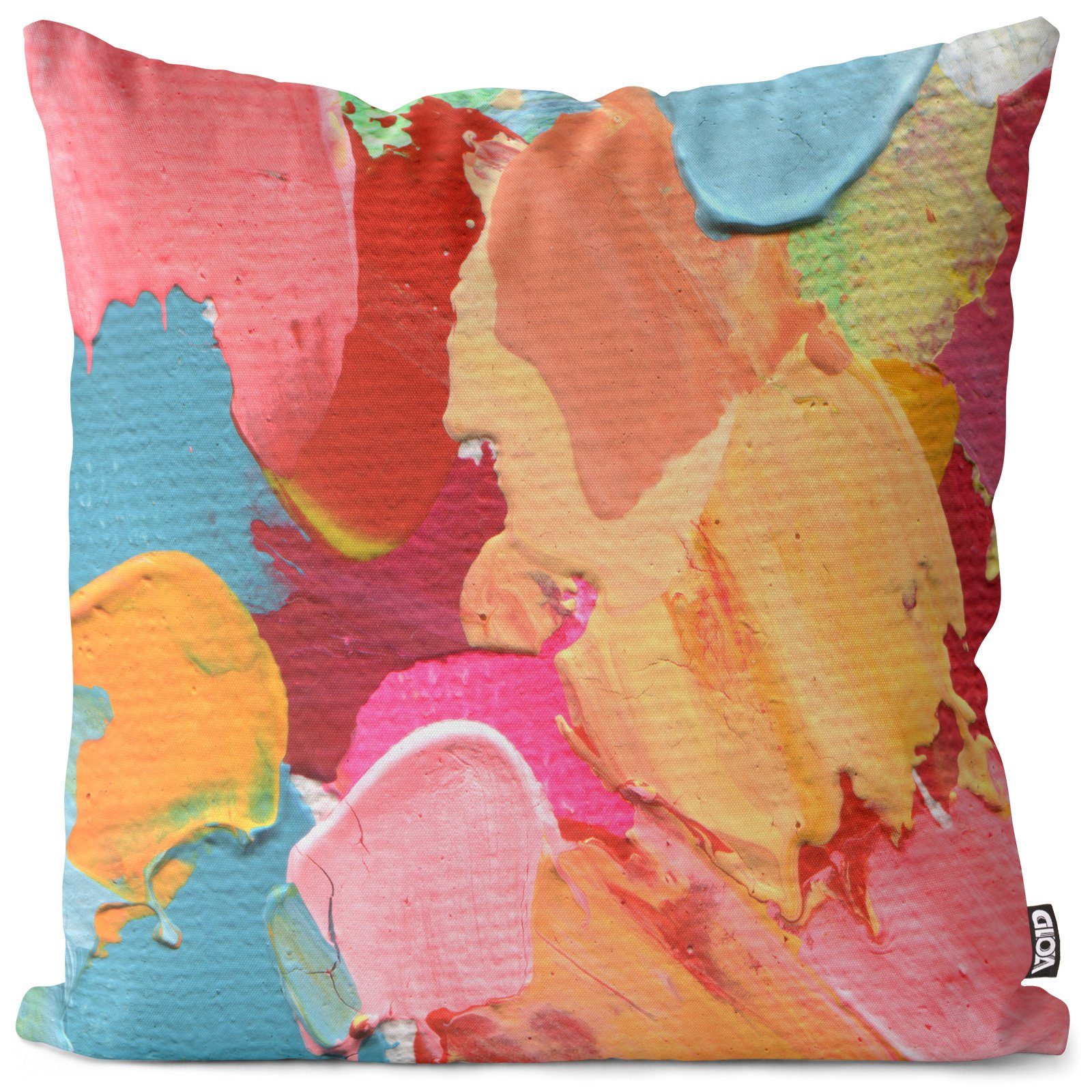 Kissenbezug, VOID (1 Stück), Sofa-Kissen Kunst Farben Malen Bunt Grafisch gemustert Muster Basteln Dekoration Wohnzimmer farbenfroh Hobby