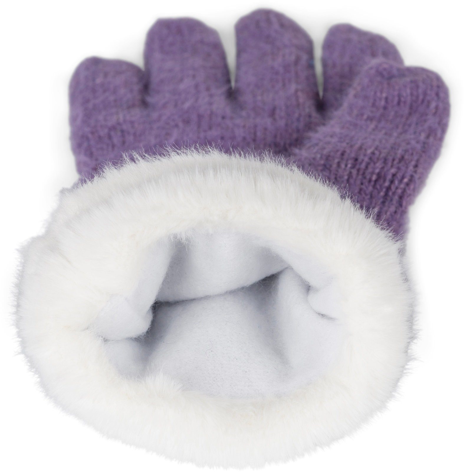 styleBREAKER Strickhandschuhe Strickhandschuhe mit Reiskornmuster und Fleec günstig online kaufen