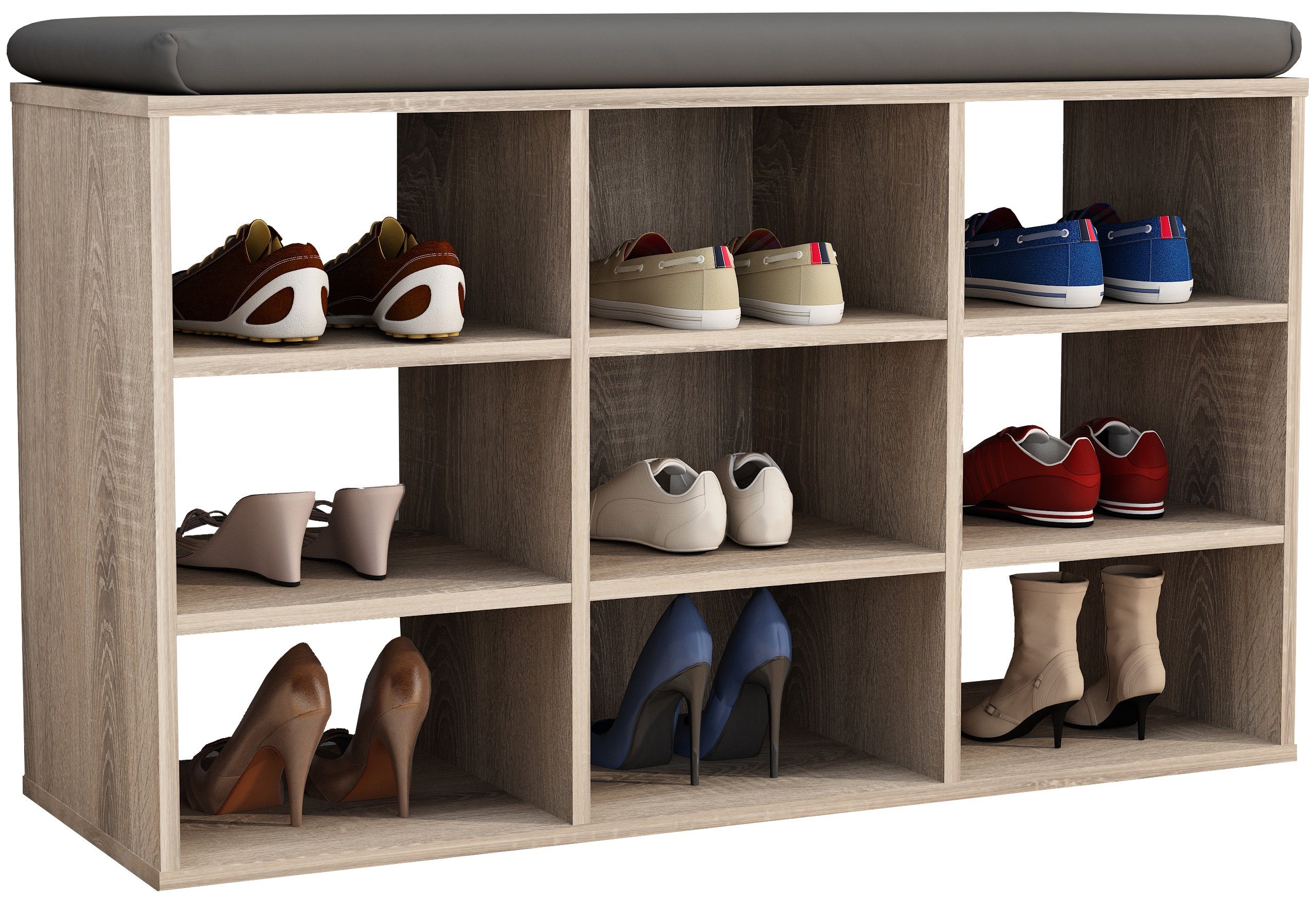 VCM Schuhregal Holz Regal Schuhschrank Schuhregal günstig online kaufen