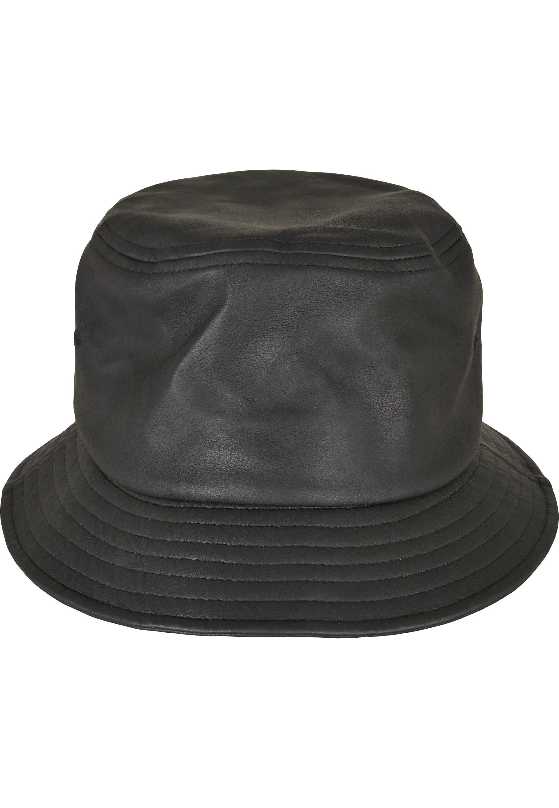 Flexfit Fischerhut Flexfit Bucket Hat Imitation Leather Bucket Hat