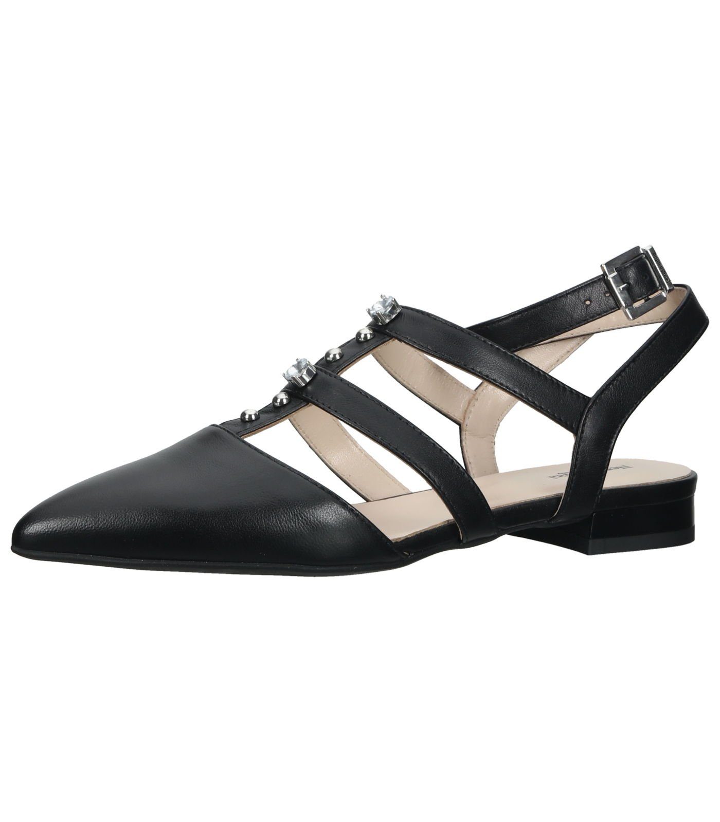 Nero Giardini Damen Ballerinas Mit Spange - Italienische Leder Pumps Mit Blockabsatz