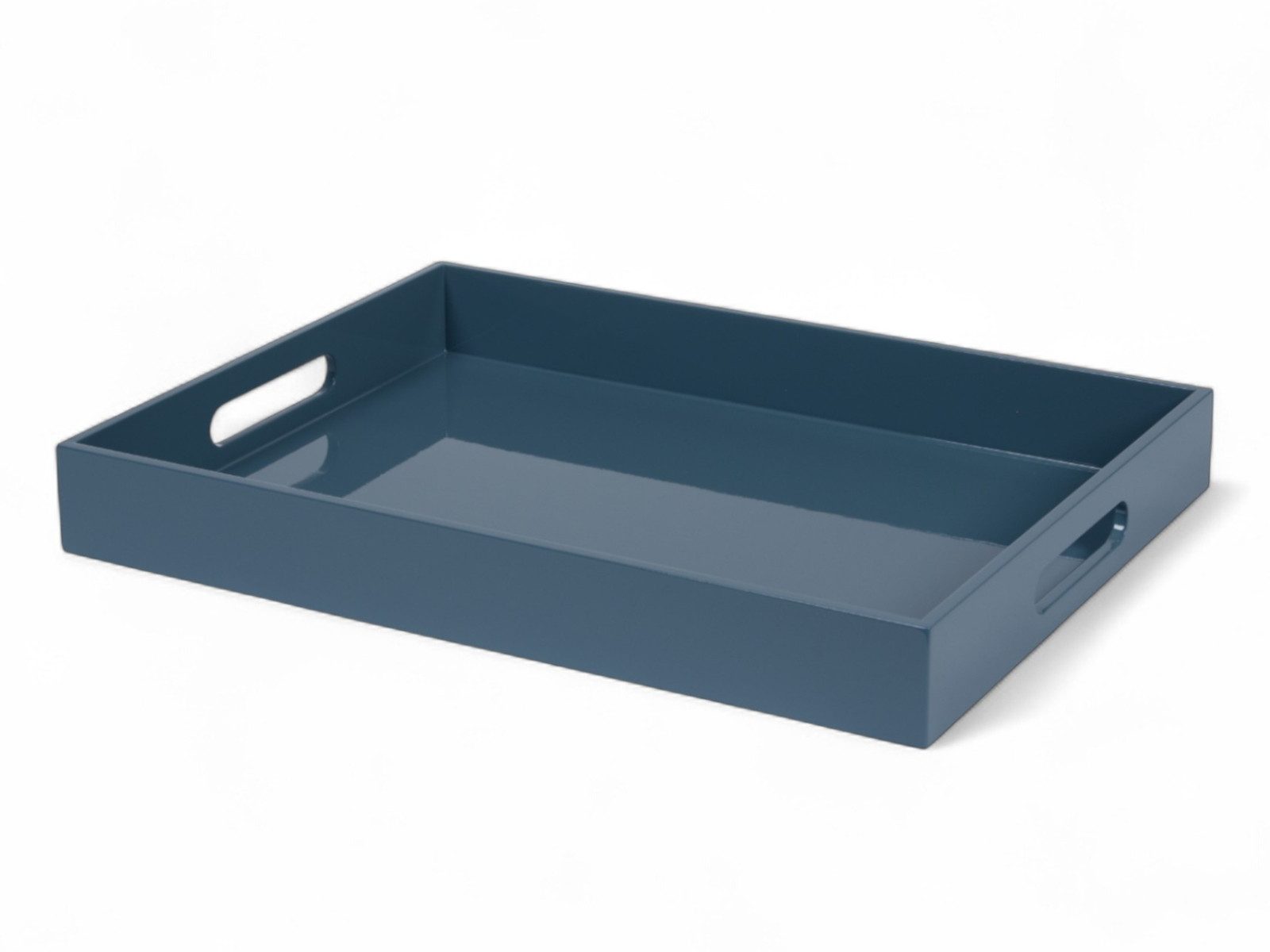 albert l. (punkt) Tablett Lacquer-Tablett taubenblau 40x30cm, MDF