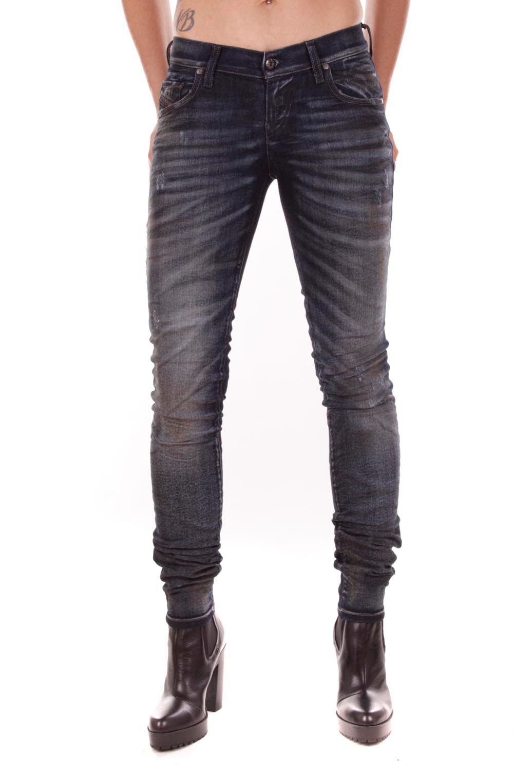 Skinny-fit-Jeans Diesel Grupee 0843Q Damen Jeans Hose Slim Skinny