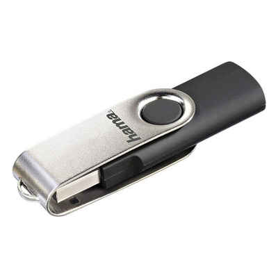 Hama FlashPen Rotate USB-Stick (Lesegeschwindigkeit 10 MB/s, mit Öse für z.B. Schlüsselanhänger)