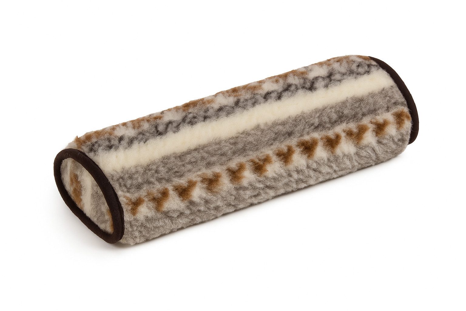 K. & N. Schurwolle Sitzkissen Schurwoll-Nackenkissen ca. 40 x 8 cm – handlich und praktisch, Made in Germany