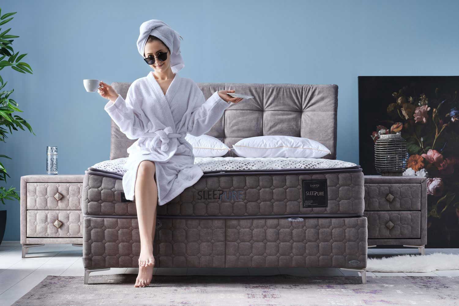 Pointhome Boxspringbett Set, Sleepure, Schlafzimmerbett, Matratze günstig online kaufen