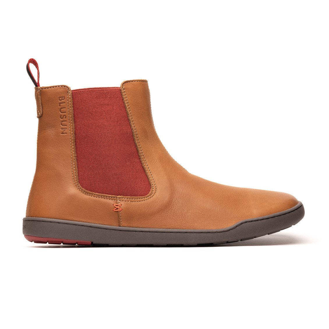 BLUSUN BLSN-300W Elegante Damen-Chelsea-Boots aus glattem Leder Barfußschuh hochwertigem, glattem Terracare® Performance-Leder