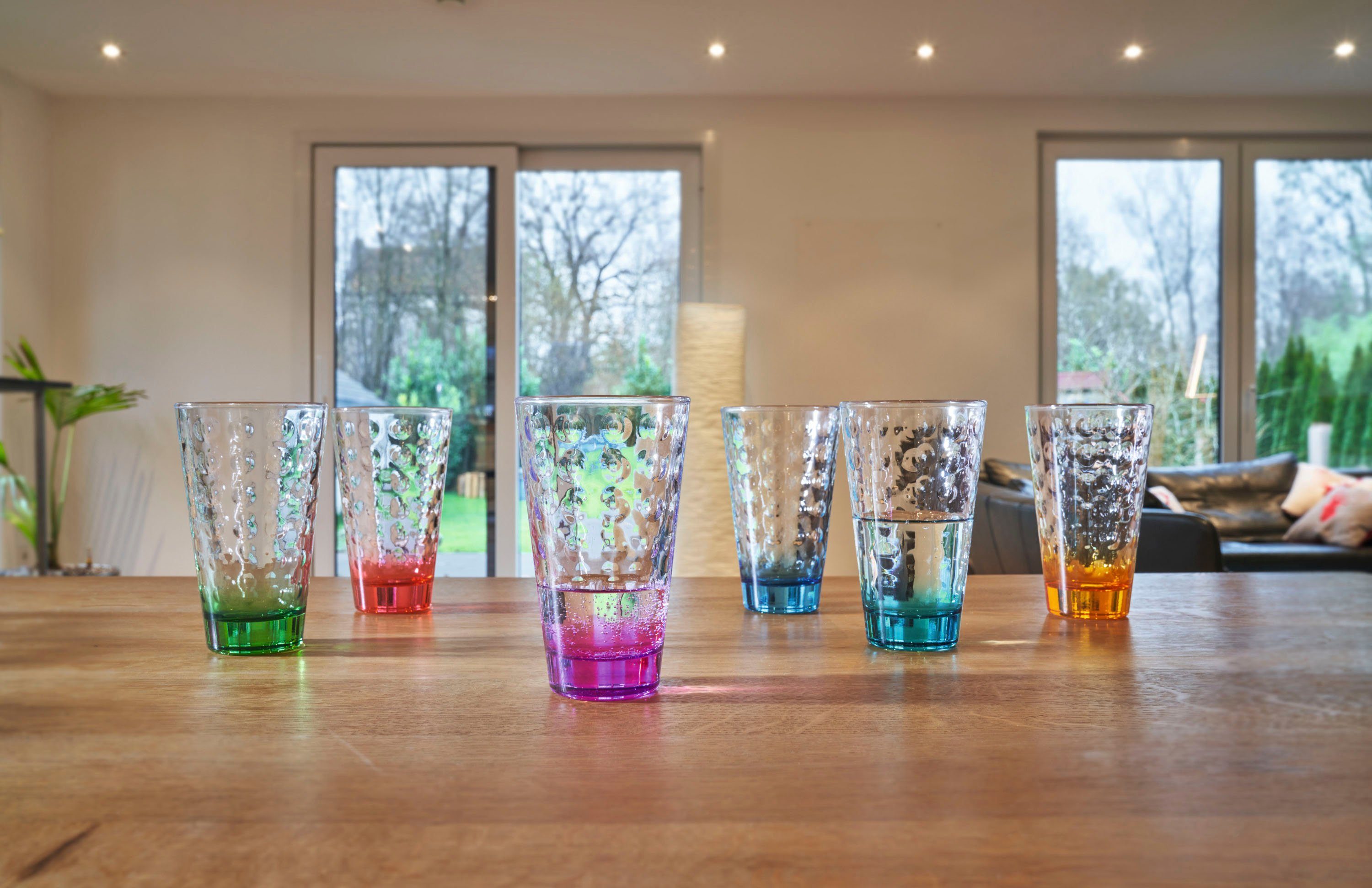 LEONARDO Gläser-Set OPTIC, 6-tlg., Glas, 300 ml, 6-teilig
