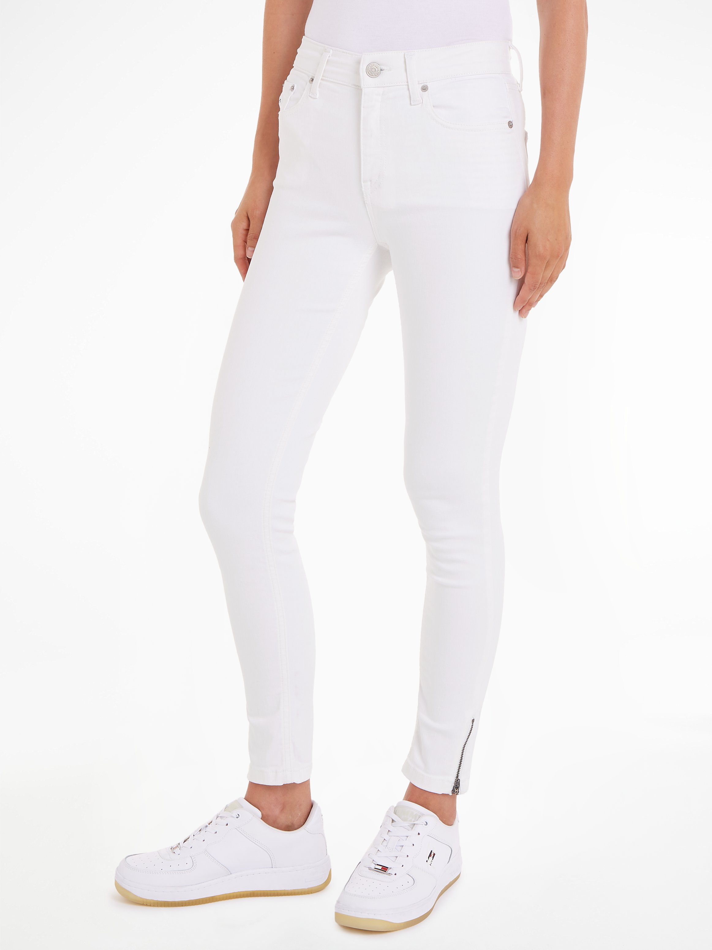 Tommy Jeans Skinny-fit-Jeans NORA MD SKN ANK ZIP BG4293 mit Reißverschlüssen am Saum