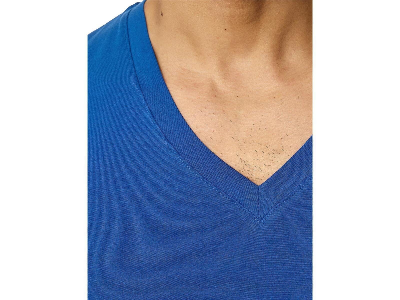 OneRedox T-Shirt 1308C (Shirt Polo Fitness Blau Royal Casual 1-tlg) Kurzarmshirt Tee, Freizeit