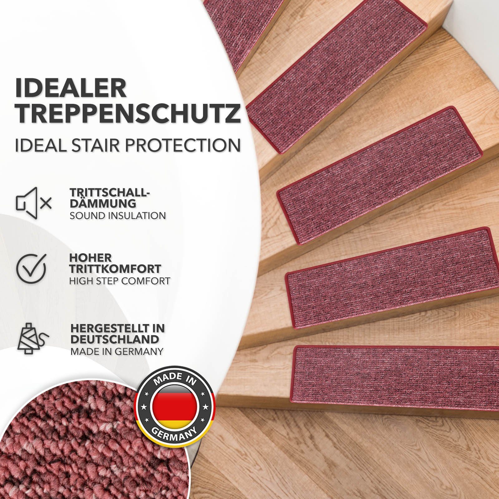 Karat Stufenmatte Alto – strapazierfähiges Treppenschutz‑Set, mit Klebestre günstig online kaufen