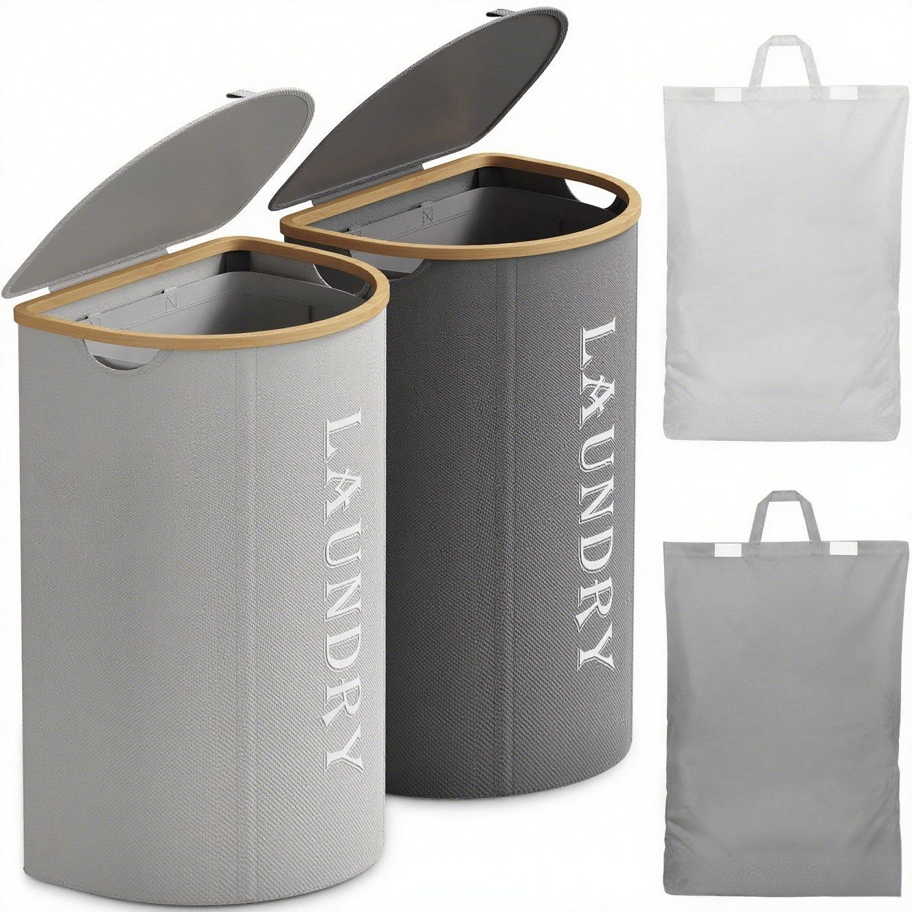 Lifewit Wäschebox 85L Wäschekorb mit Deckel für schmutzige Wäsche günstig online kaufen