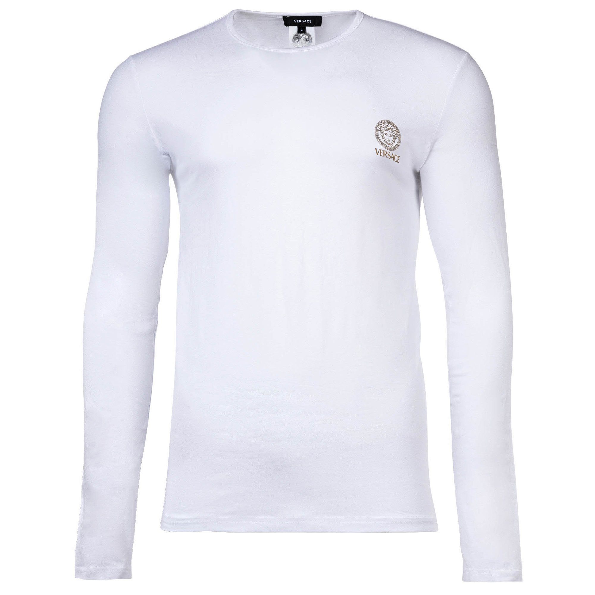 Versace T-Shirt Herren Longsleeve 1er Pack Baumwolle (Packung, 1er Pack) günstig online kaufen