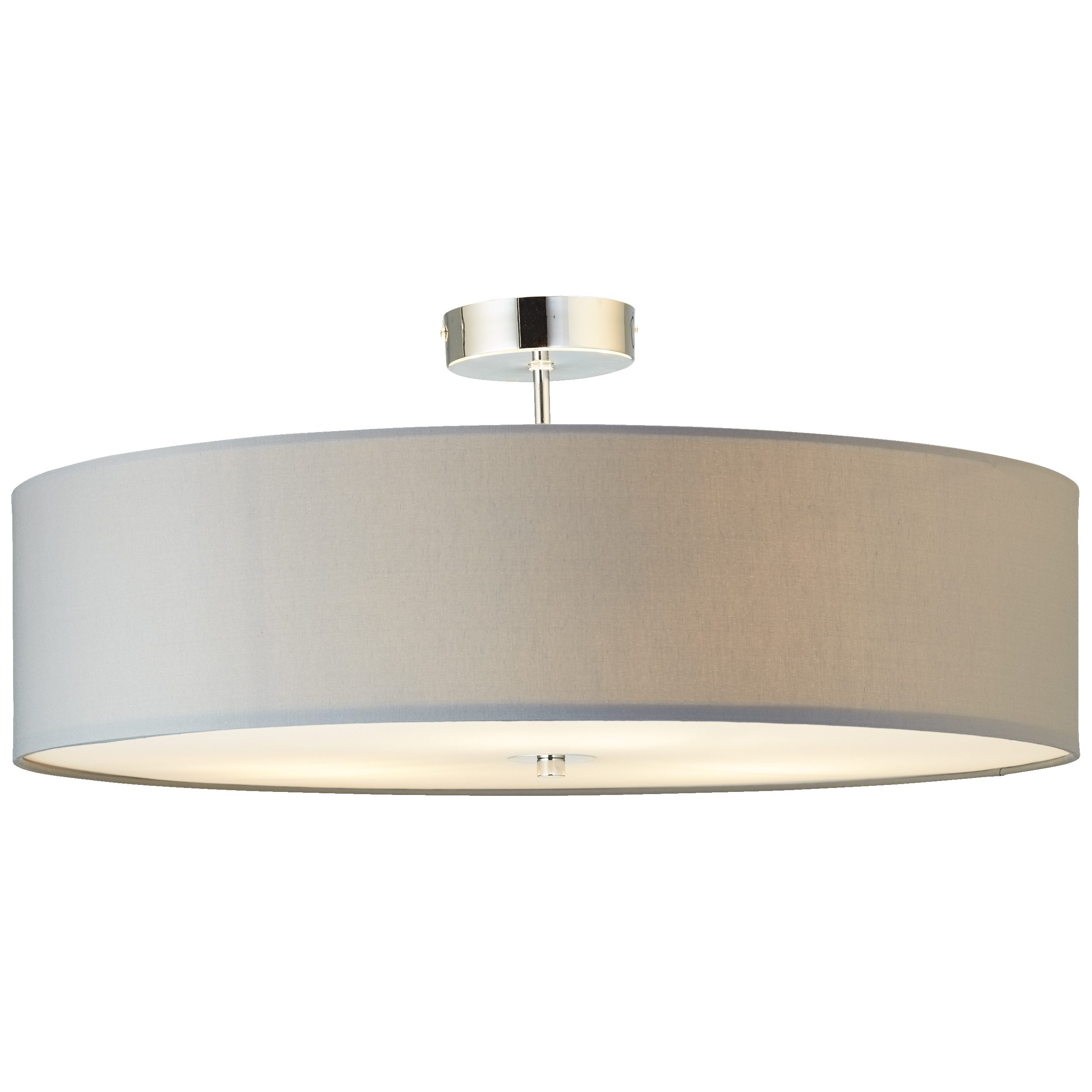 Lightbox Deckenleuchte, ohne Leuchtmittel, Deckenlampe schlichtem Stoffschirm - Metall/Textil - 60cm Durchmesser