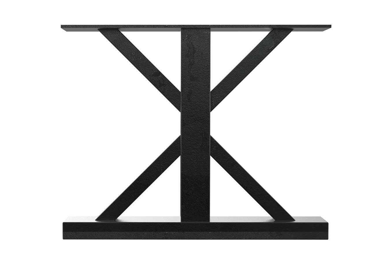 Tischhelden Tischbein Tischgestell Eisen 90 schwarz