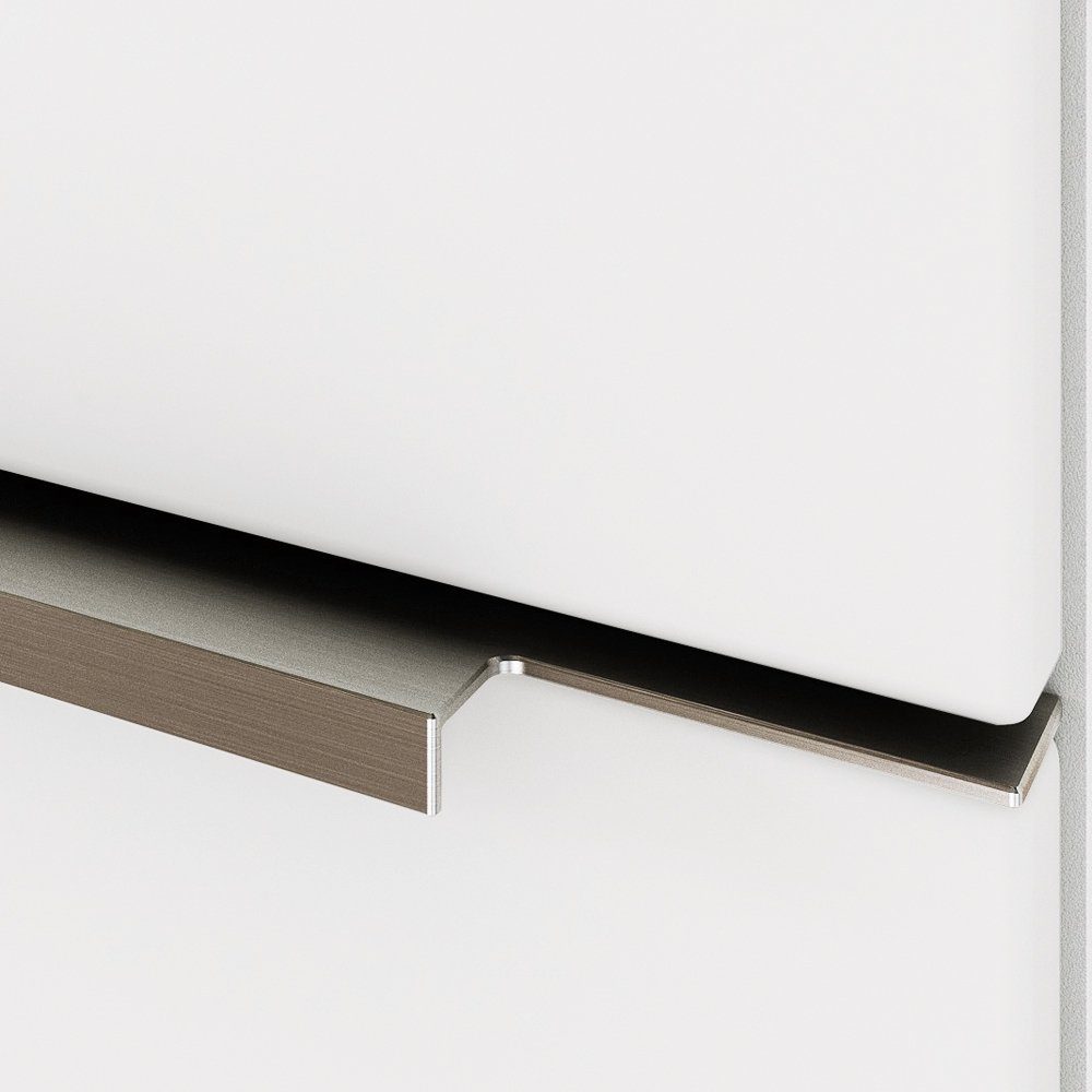 Lomadox Hochschrank GHOM-03 40/30/35 weiß Türen mit 2 cm gedämpften