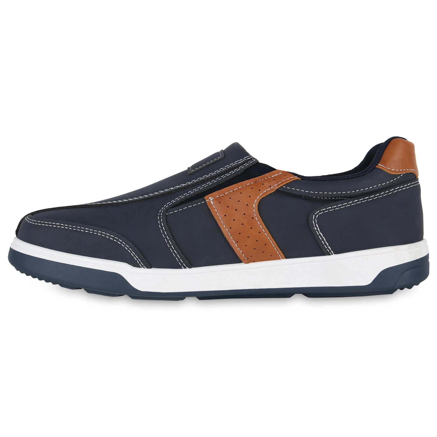 VAN HILL 840002 Slip-On Sneaker Herren Sneaker Slip Ons Slippers Bequeme Profil-Sohle