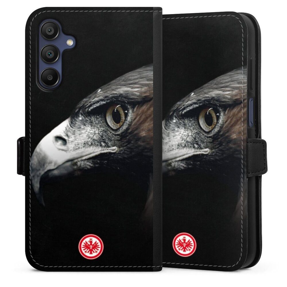 DeinDesign Handyhülle Eintracht Frankfurt Offizielles Lizenzprodukt Europameisterschaft, Samsung Galaxy A15 5G Hülle Handy Flip Case Wallet Cover