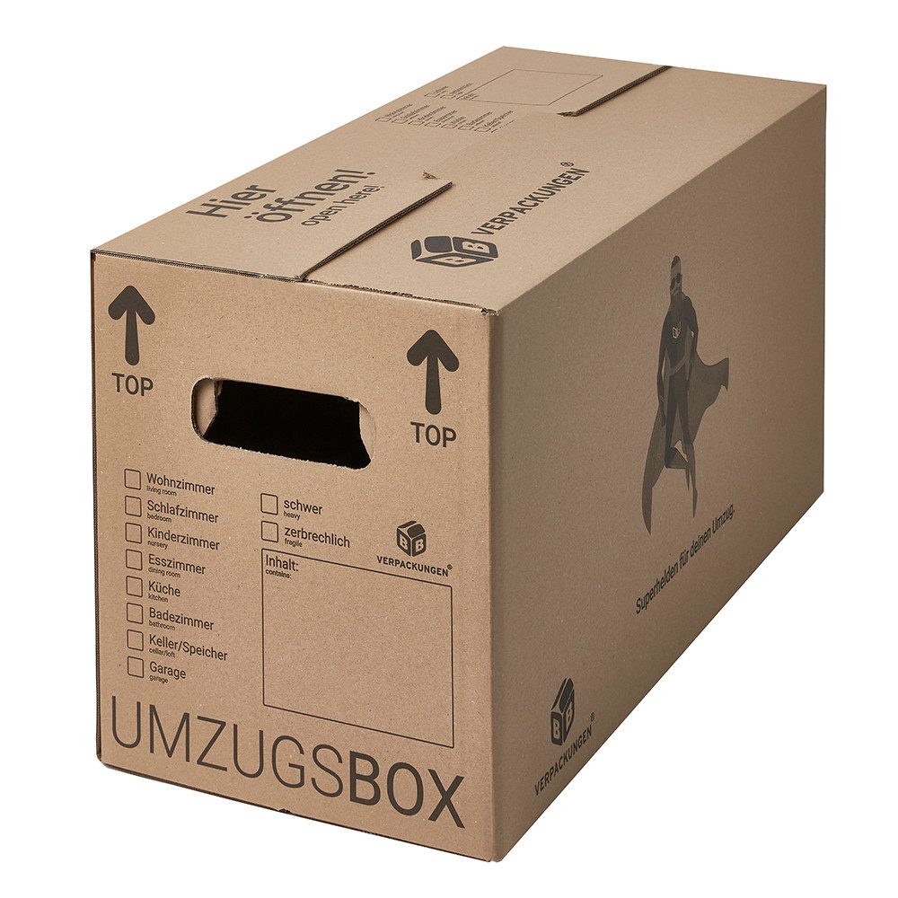 BB-Verpackungen Umzugskarton Smart, 2-wellig, 40kg Traglast, 590 mm x 318 mm x 328 mm