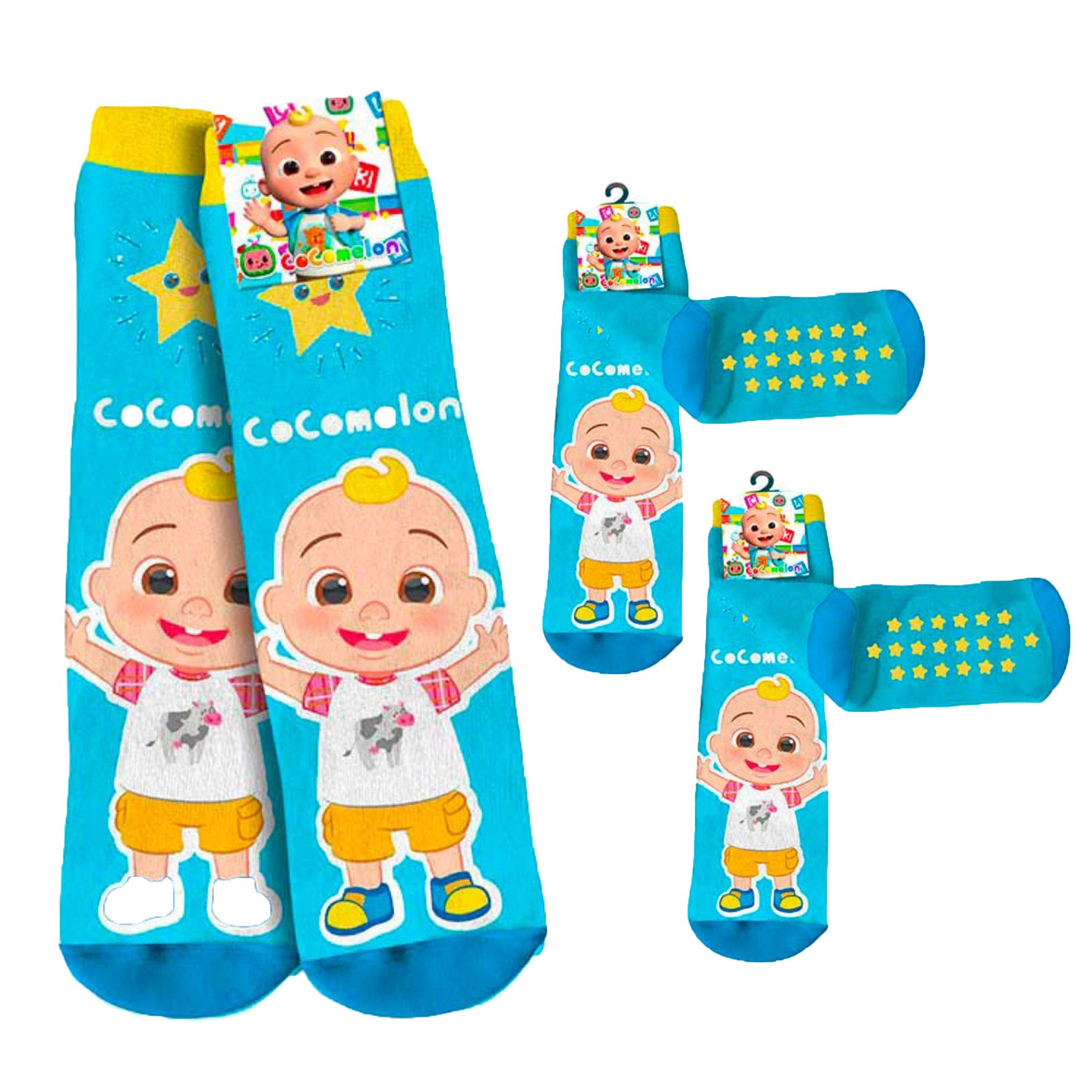 COCOMELON Laufsocken 2er-Pack Anti-Rutsch Socken für Kinder