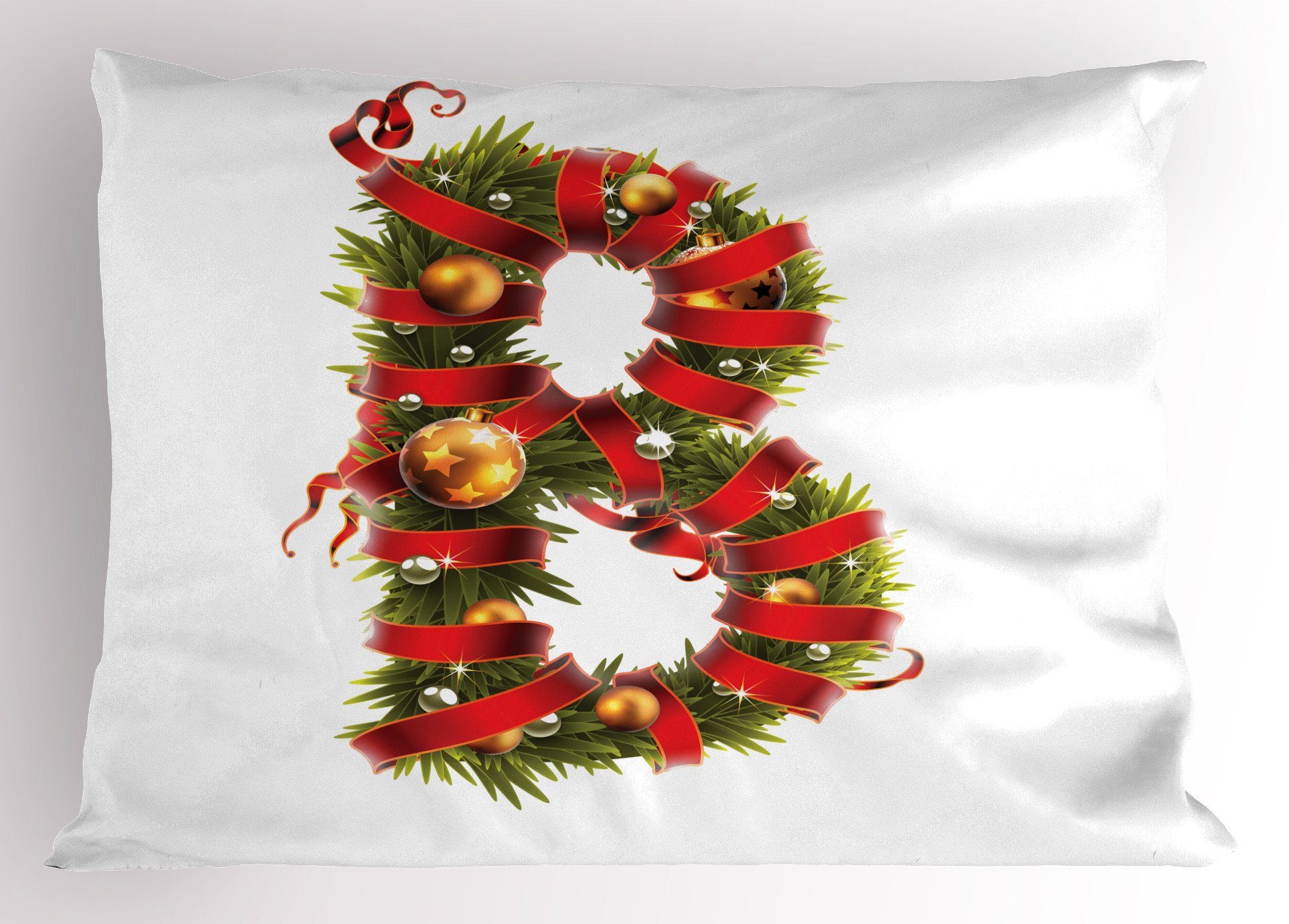 Kissenbezüge Dekorativer Kissenbezug, Motiv Abakuhaus Size Weihnachtsalphabet Standard (1 Brief King B Stück), Gedruckter