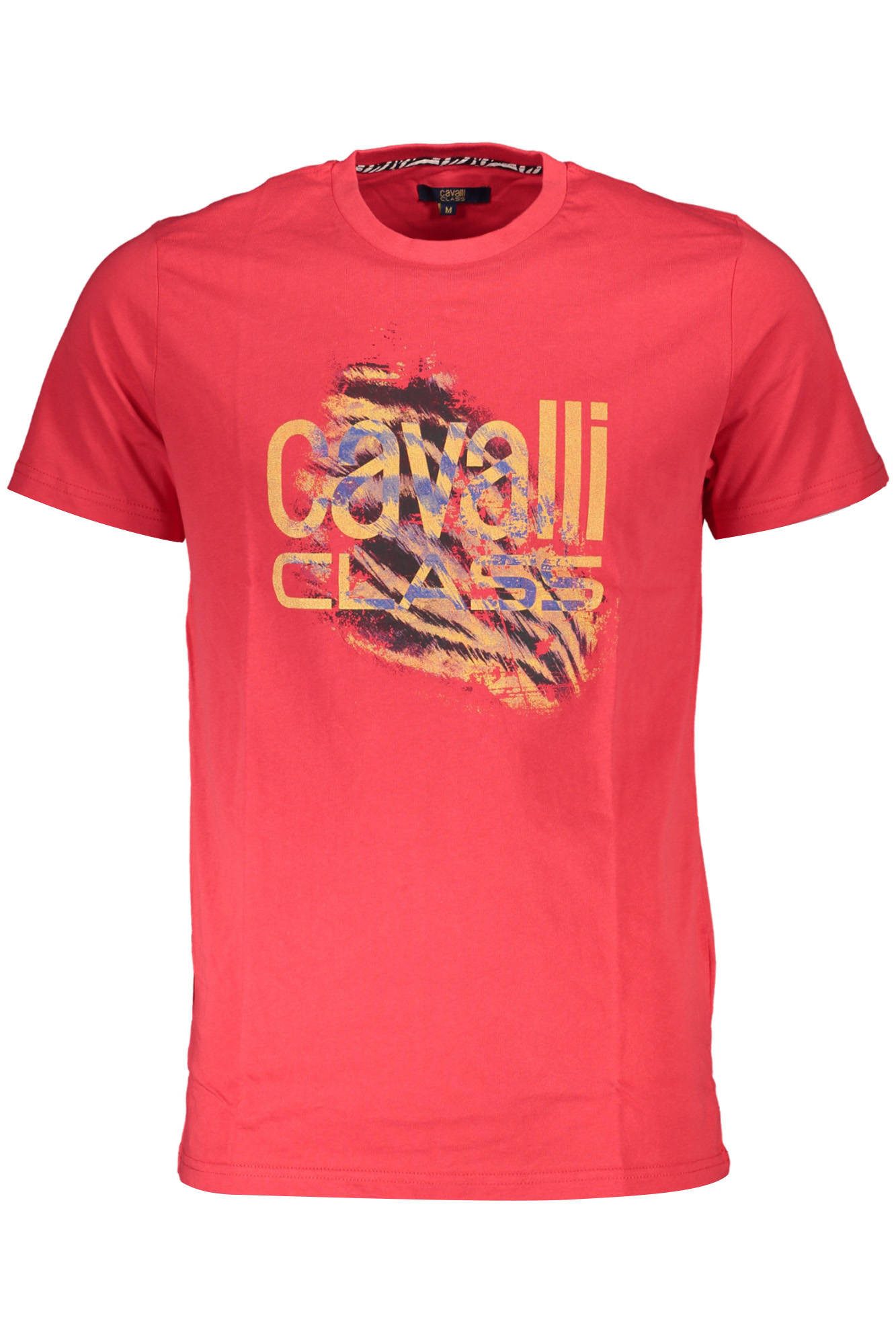 Cavalli Class T-Shirt Herren T-Shirt Rot: Kurzarmliges Oberteil mit Logo