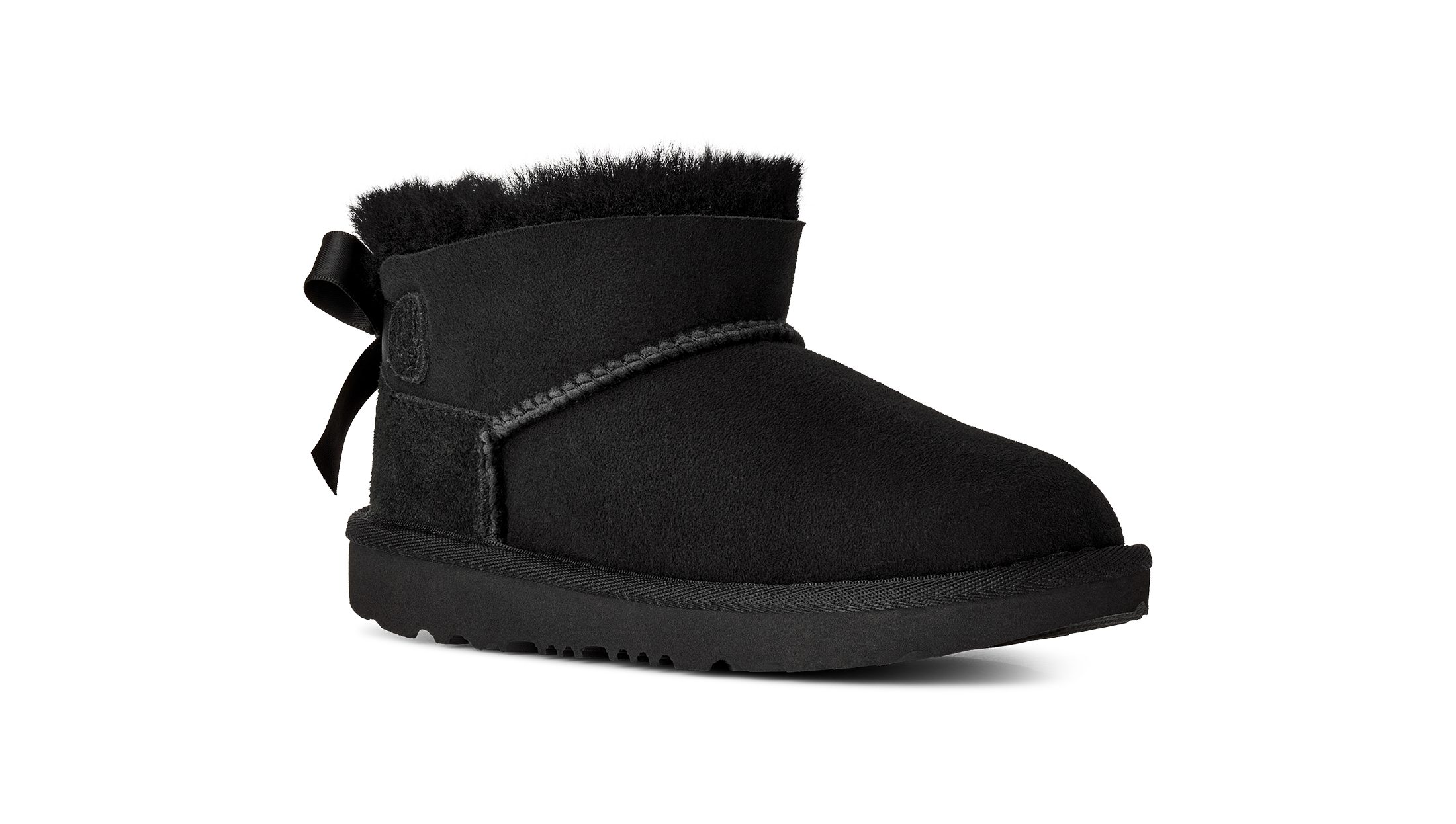 UGG K ULTRA MINI BAILEY BOW Schlupfboots Winterboots mit kurzem Schaft und Ziernähten